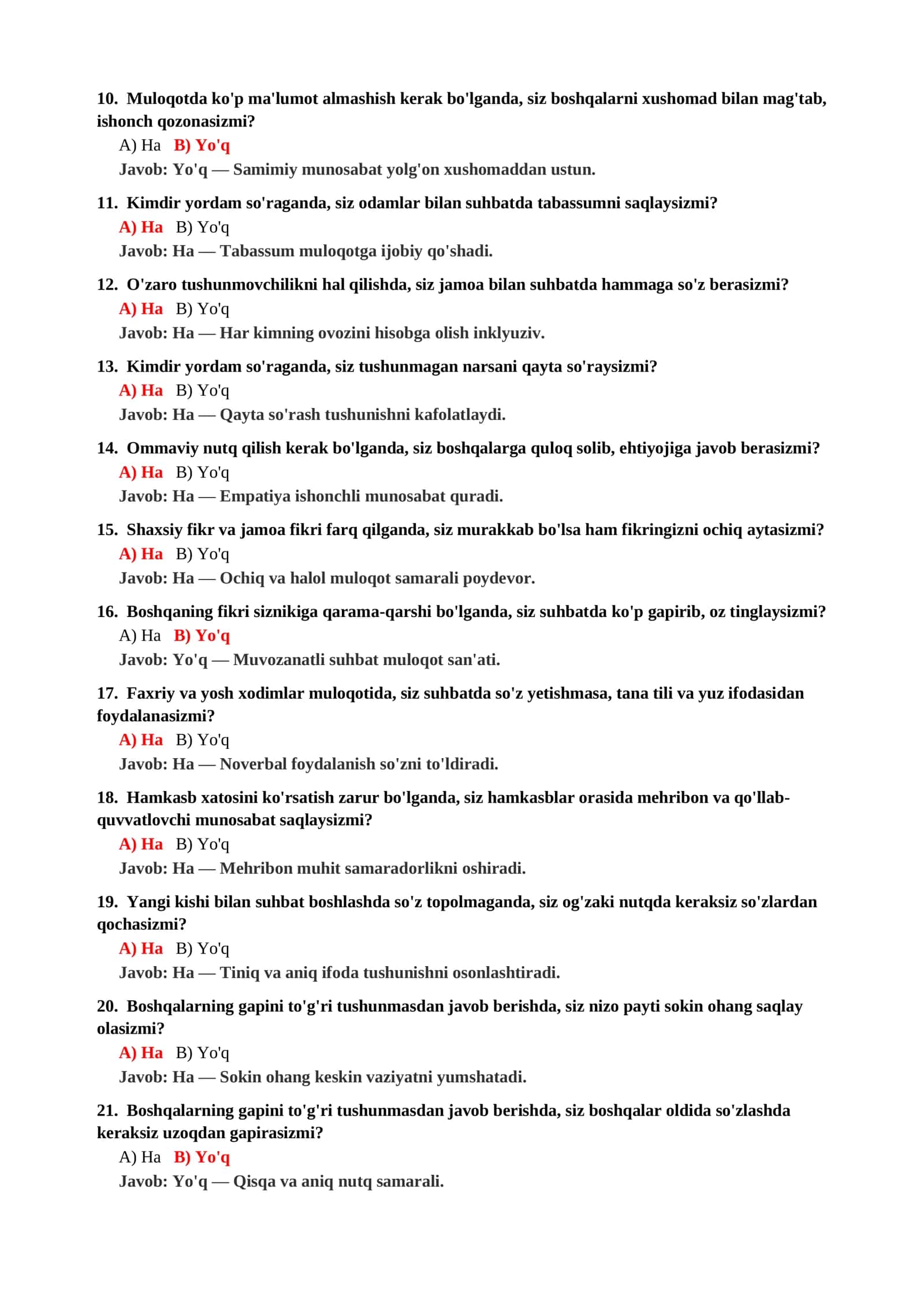 JAMOAGA MOSLASHISH DARAJASINI ANIQLASH TESTI 3