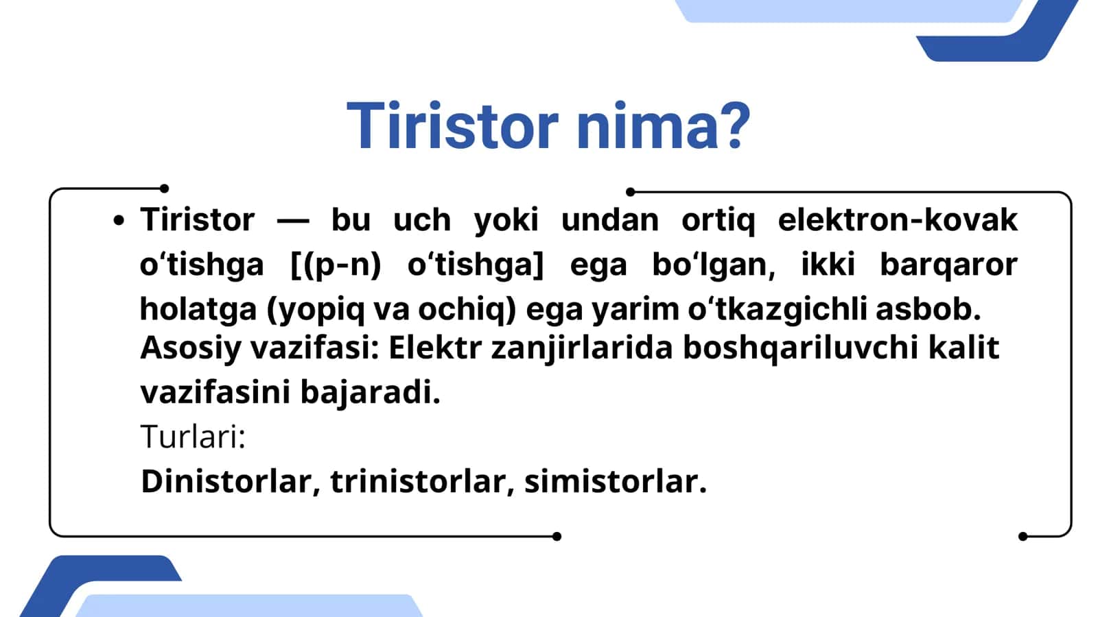 Tristors 3