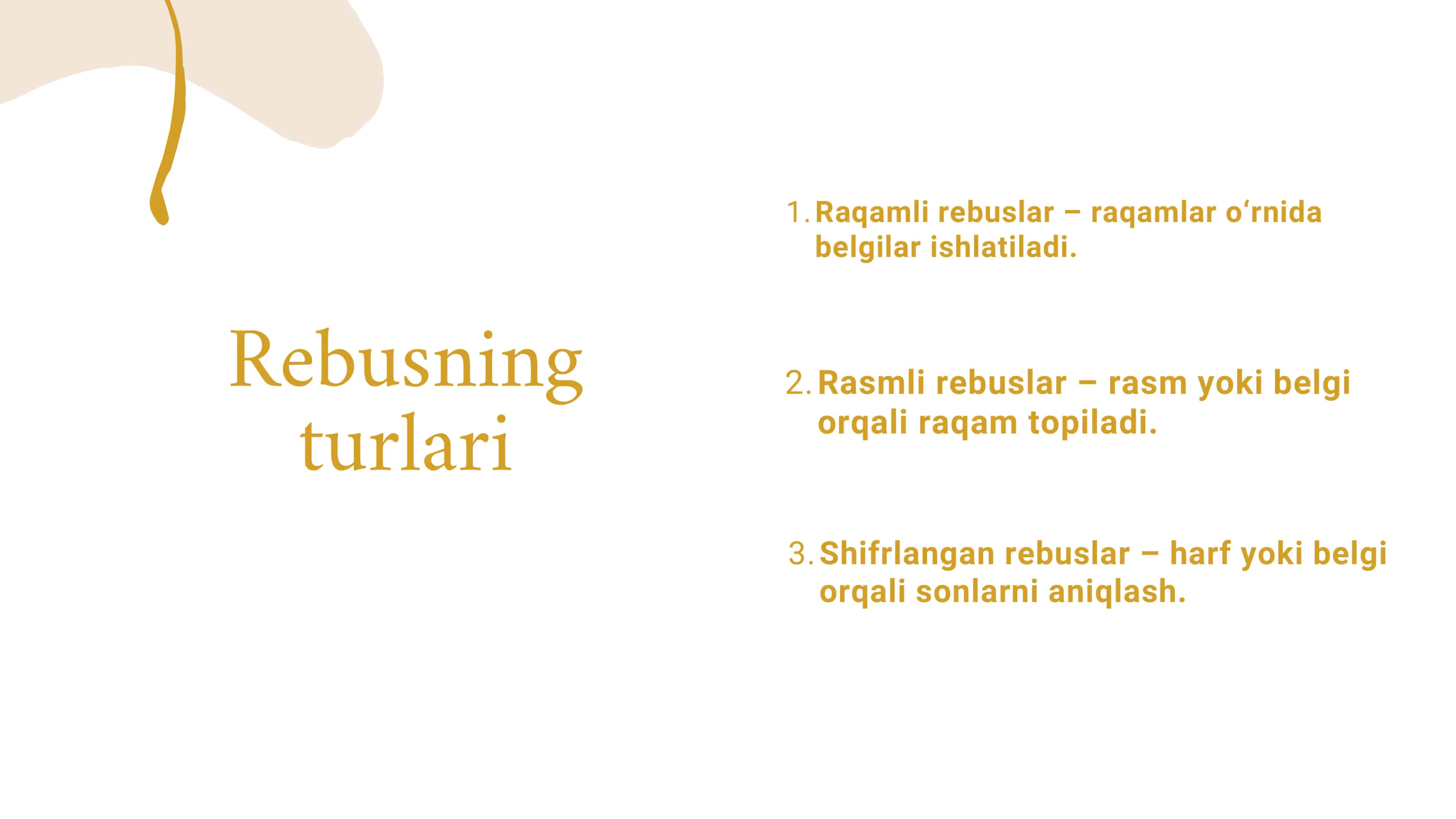 Mavzu: Matematik rebuslar yechish. 3