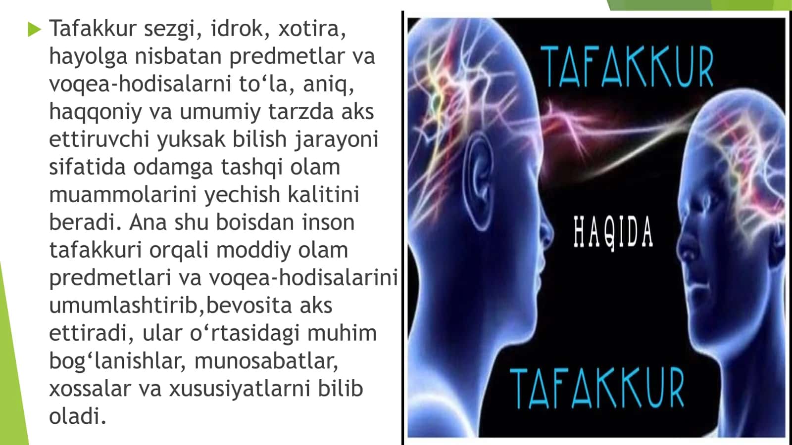 TAFAKKUR BILISH JAROYINI SIFATIDAGI MOHIYATI 3