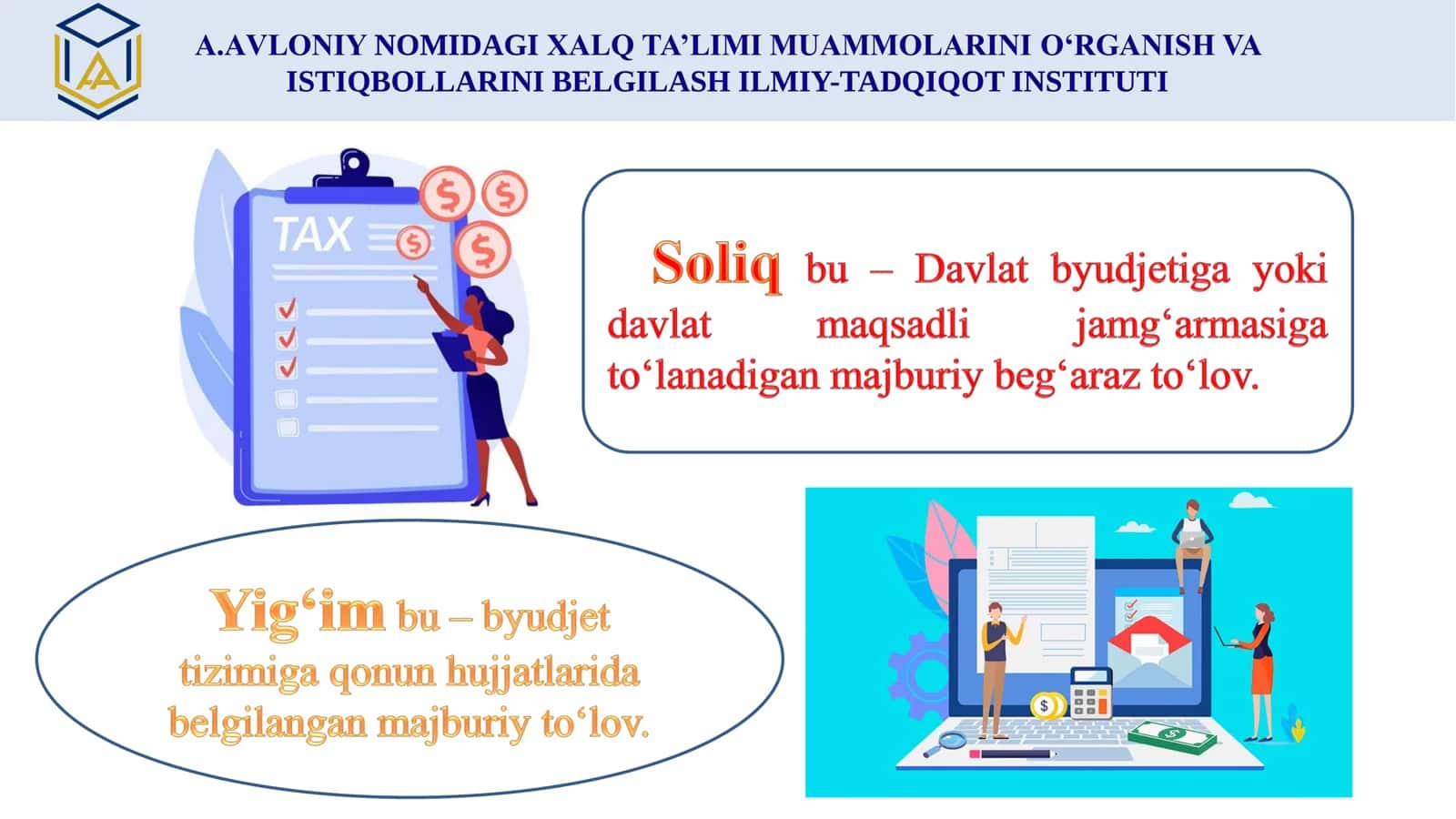 O'zbekiston Respublikasida soliqlar va yig'imlar tizimi. 3