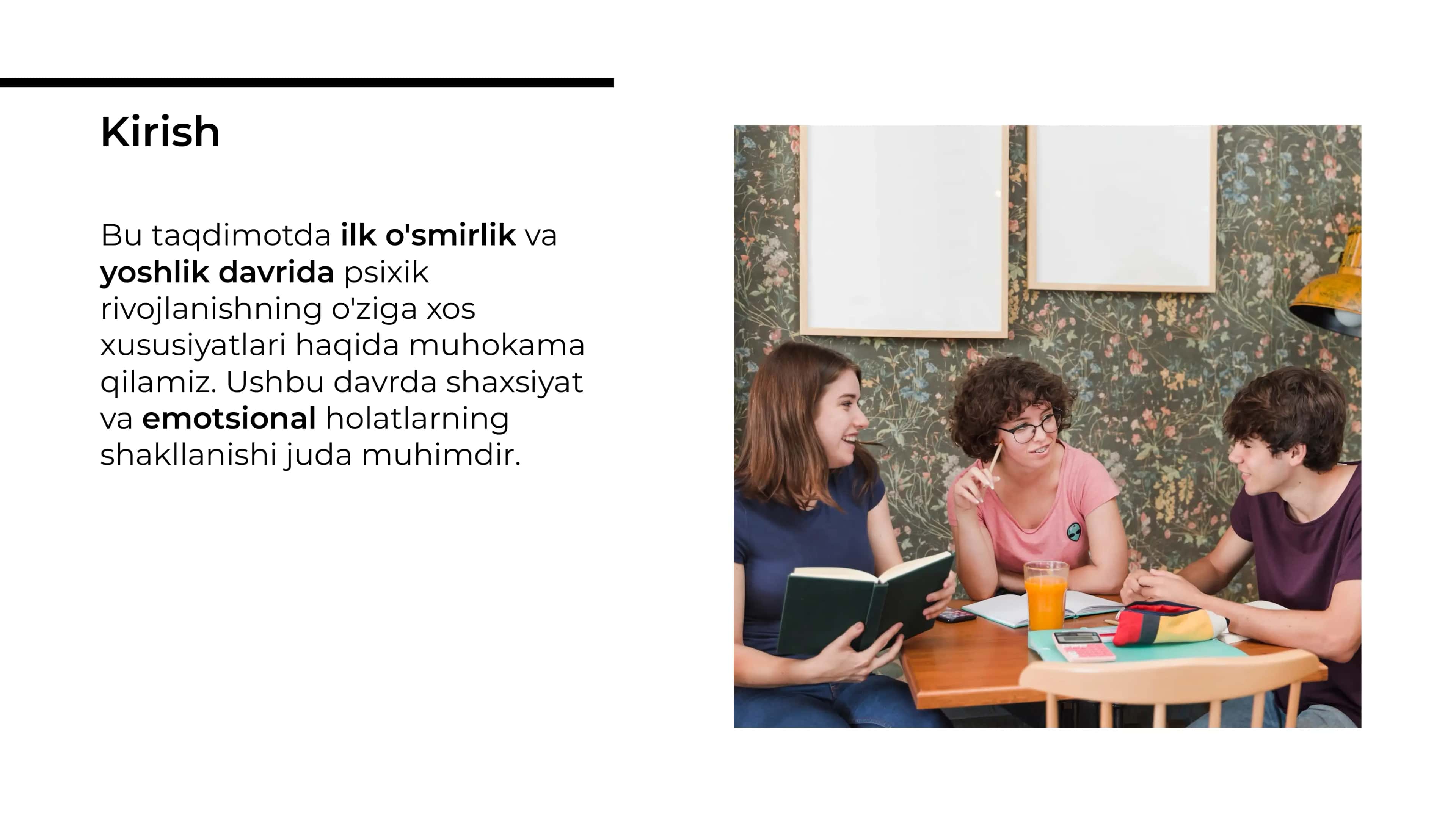 Ilk Oʻsmirlik va Yoshlik 3