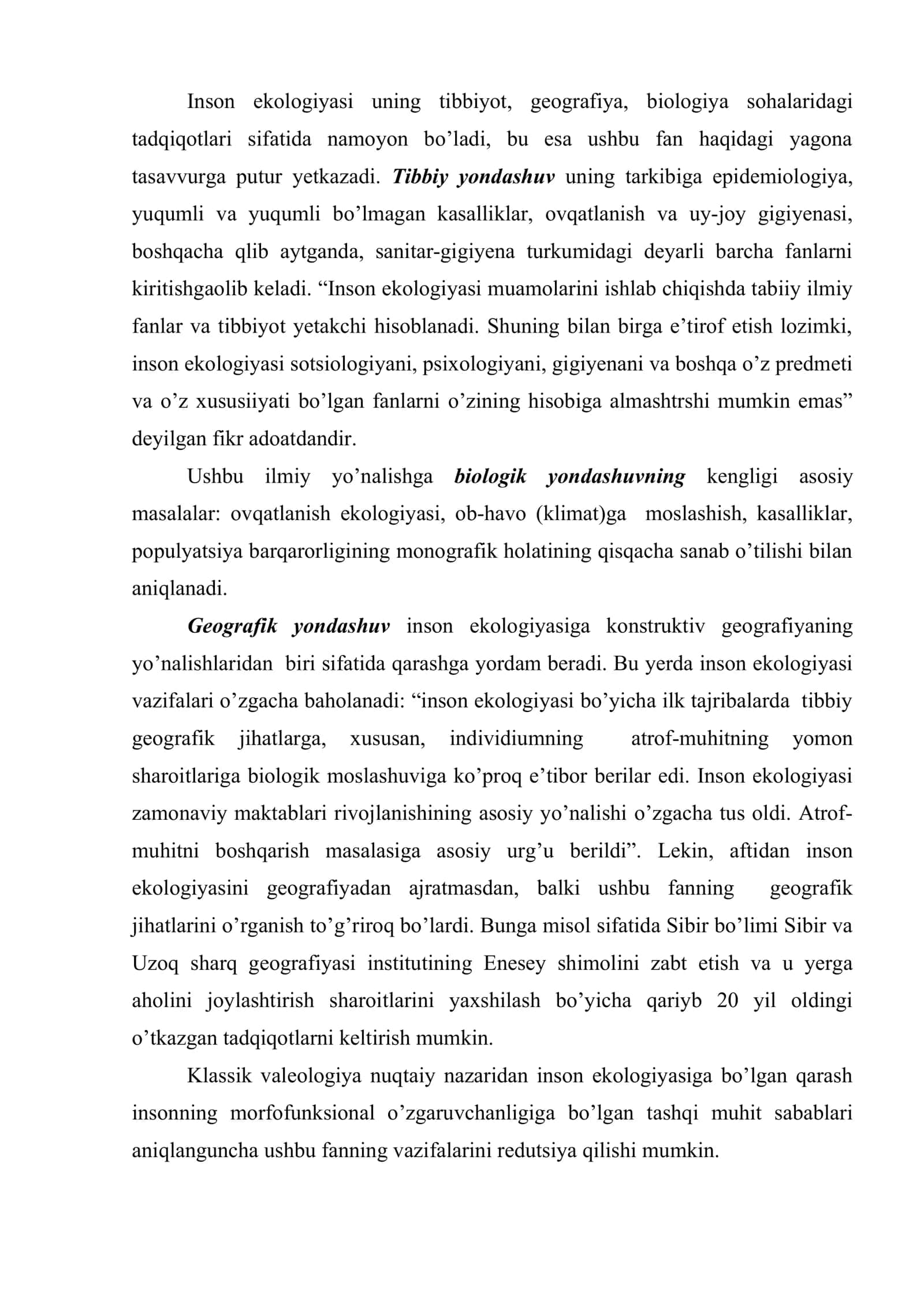 Ekologik omillarning ta’siri va salomatlik 3