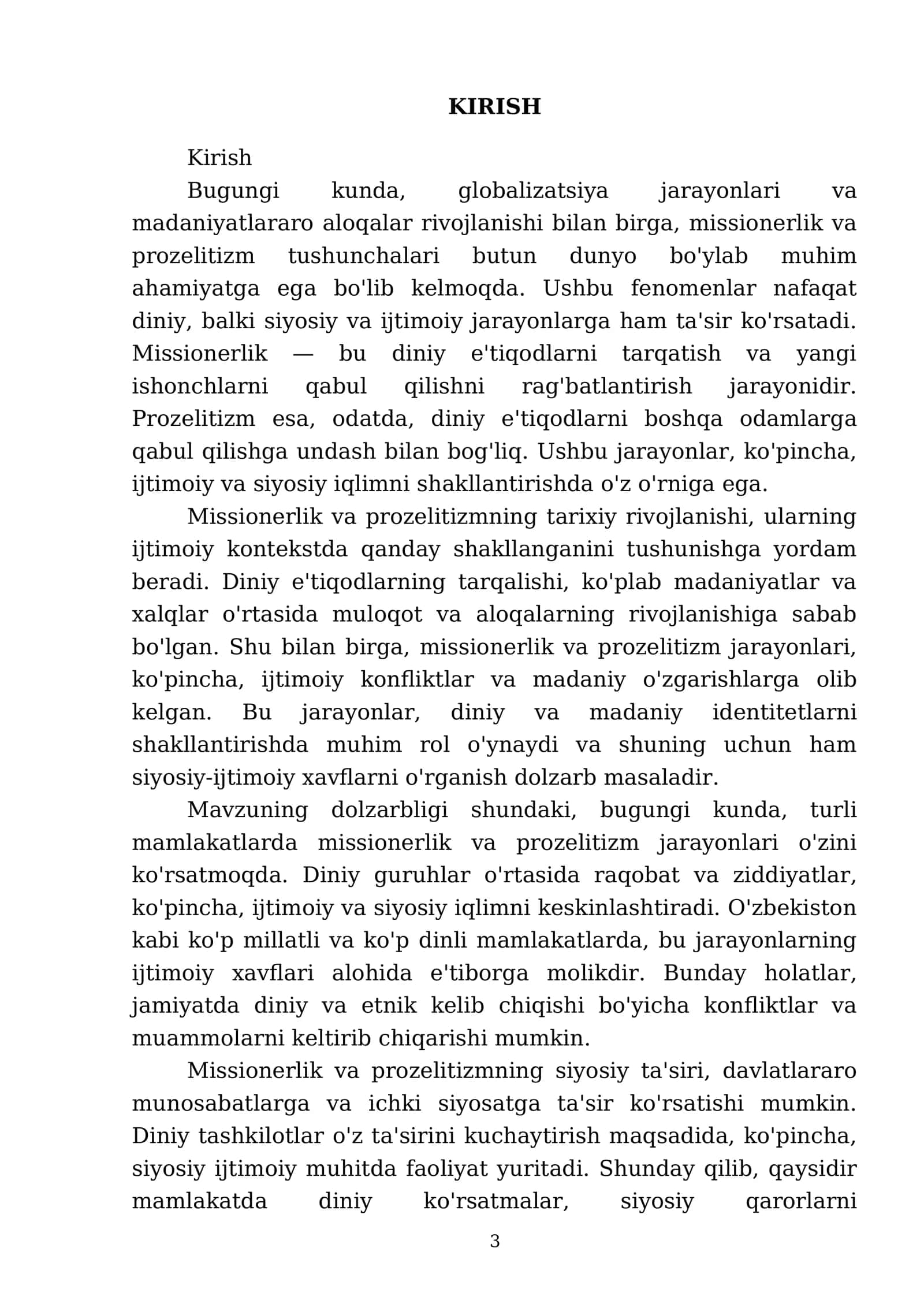 Missionerlik va prozelitizmning siyosiy-ijtimoiy xavfi 3