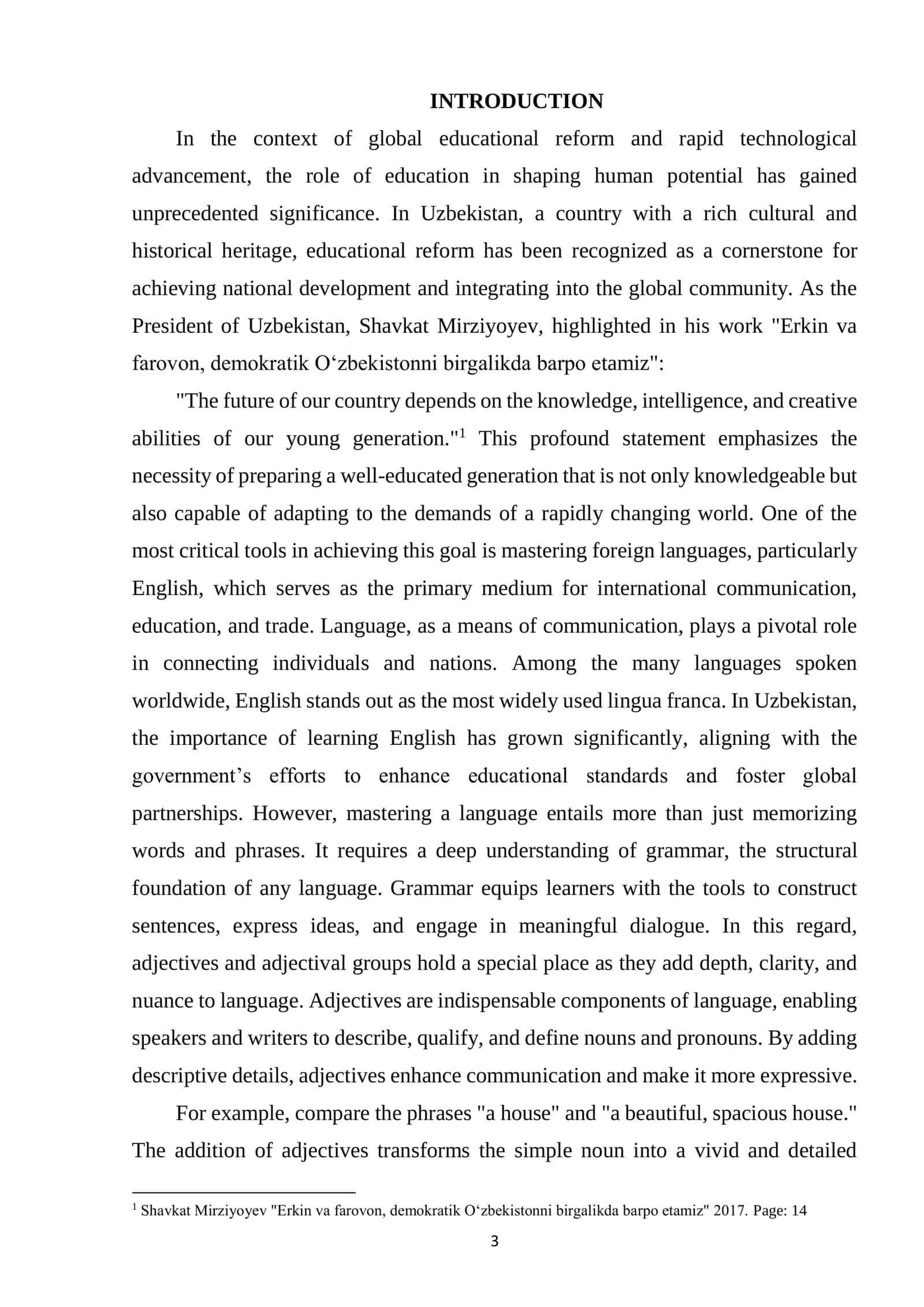 CHAPTER 1 CHARACTERISTICS OF ADJECTIVES AND ADJECTIVAL GROUP 3
