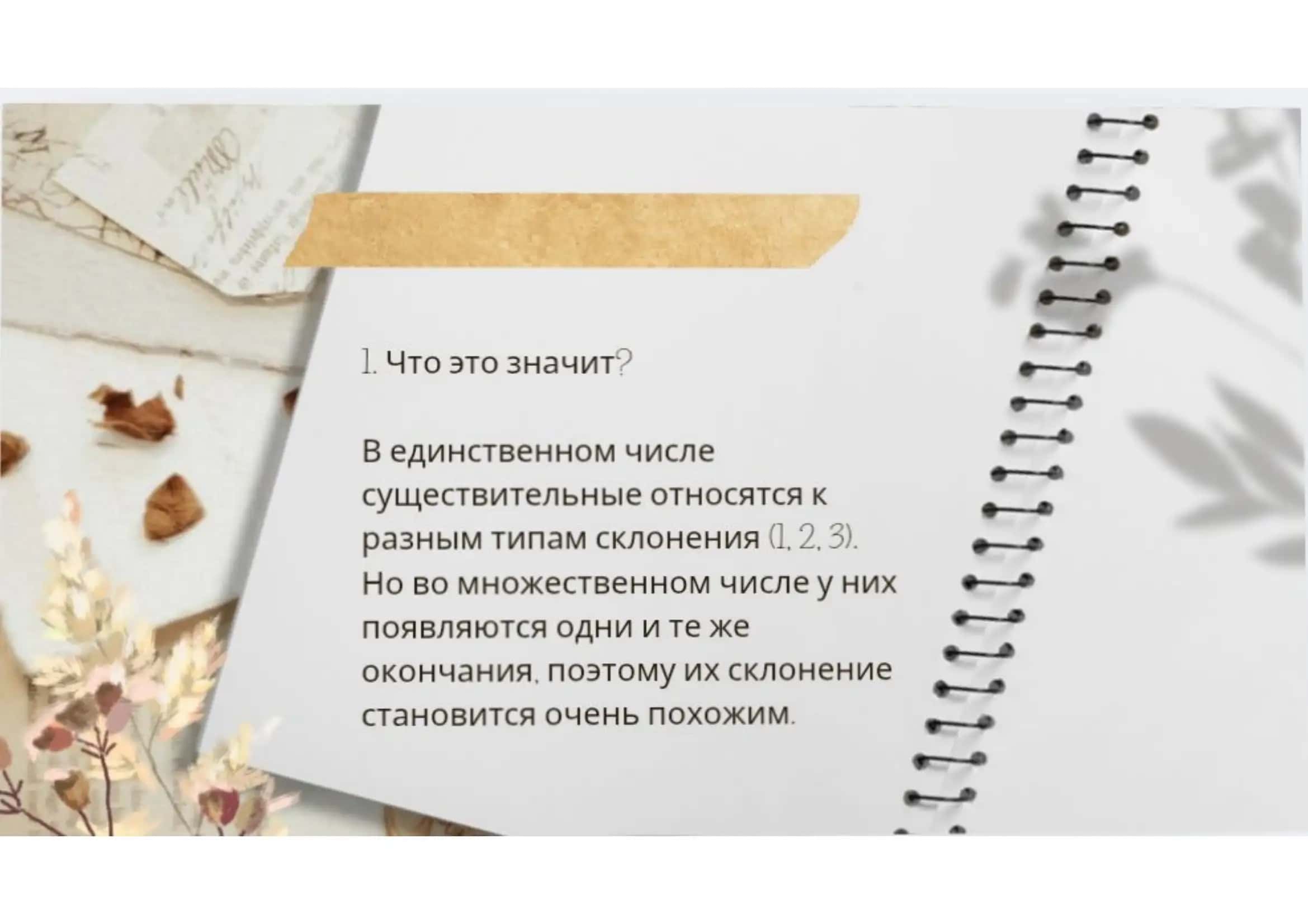 Унификация типов склонение во множественном числе 3