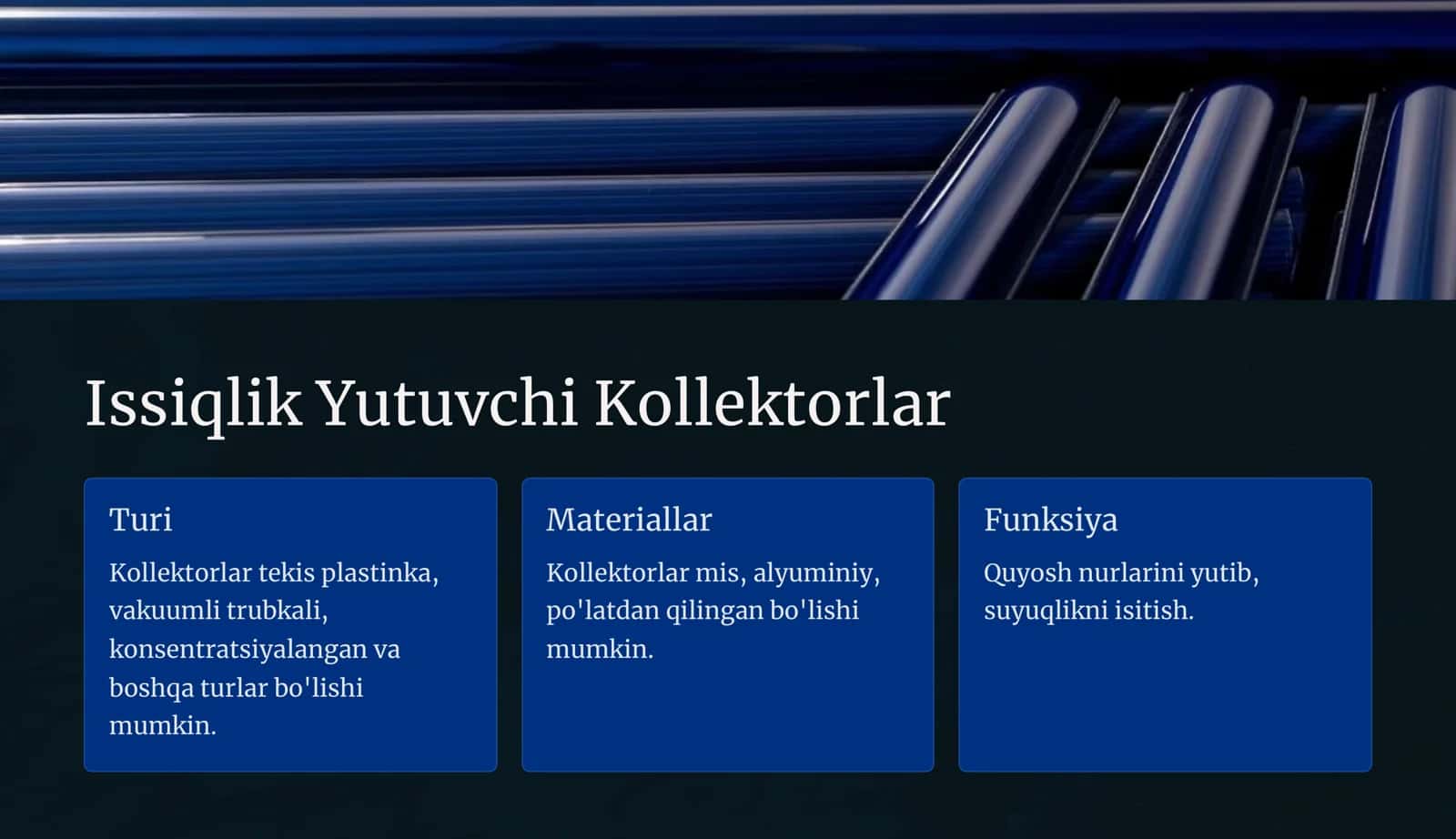 Quyosh Issiqlik Qurilmalari 3