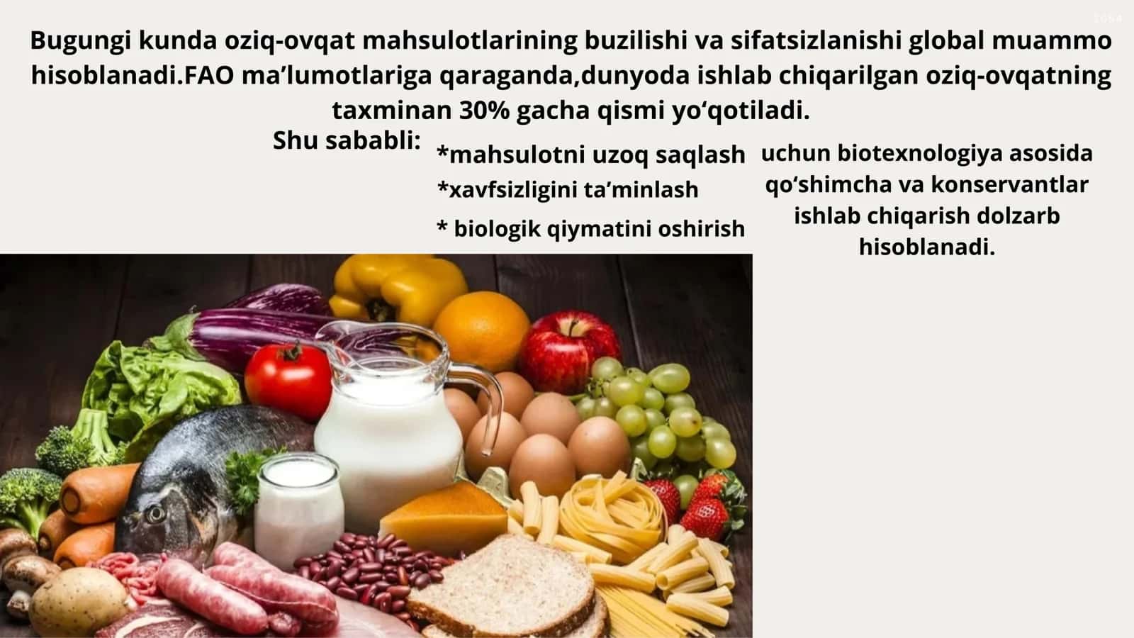 yangi turdagi oziq-ovqat texnologiyalari va ularni konservantlash 3