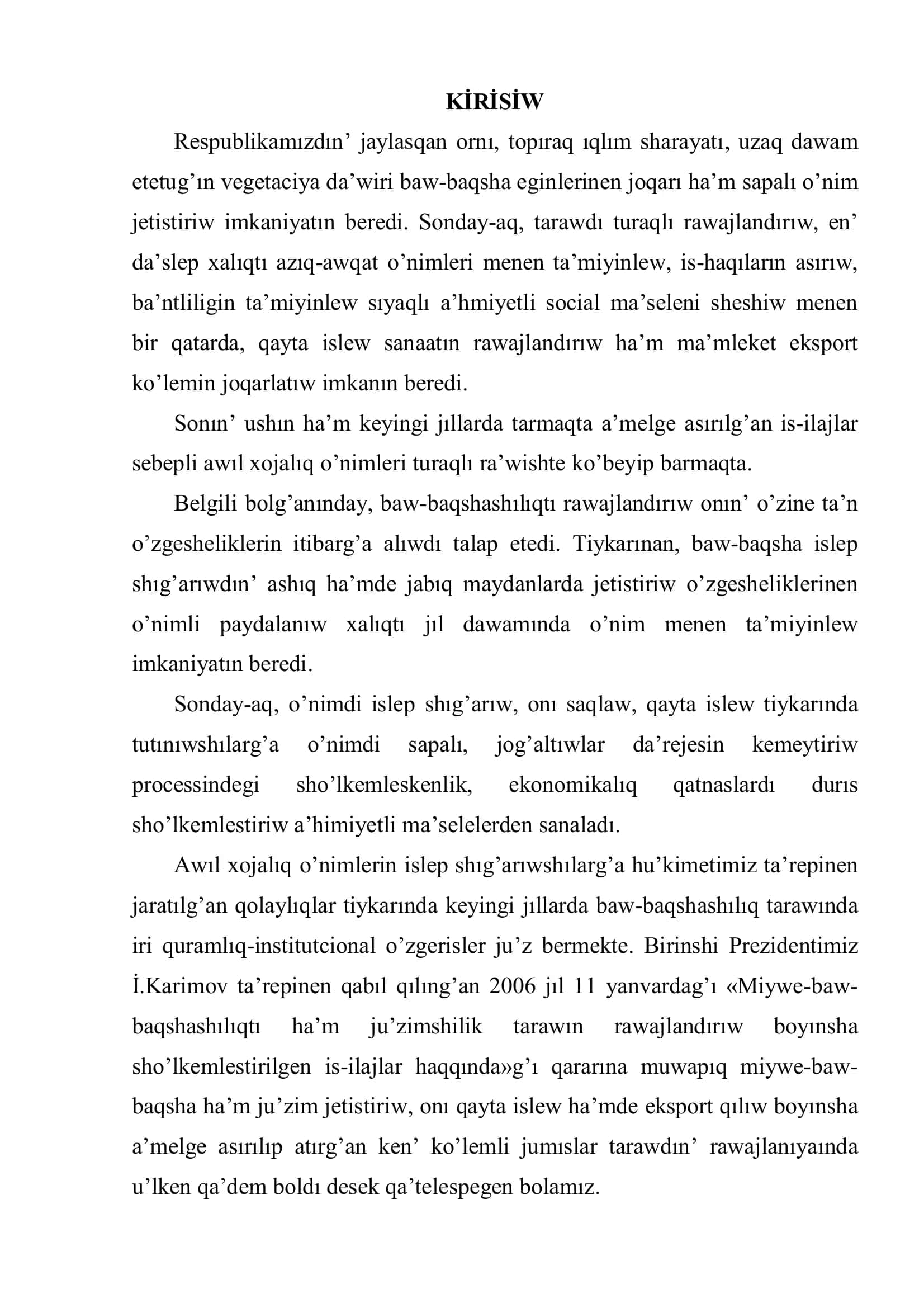 Awıl xojalıq o’nimlerin saqlaw ha’m da’slepki qayia islew texnologiyası 3