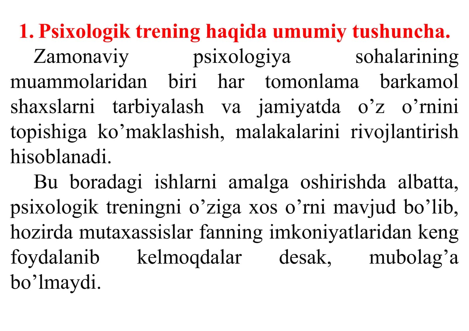 MAVZU. PSIXOLOGIK TRENING HAQIDA 3