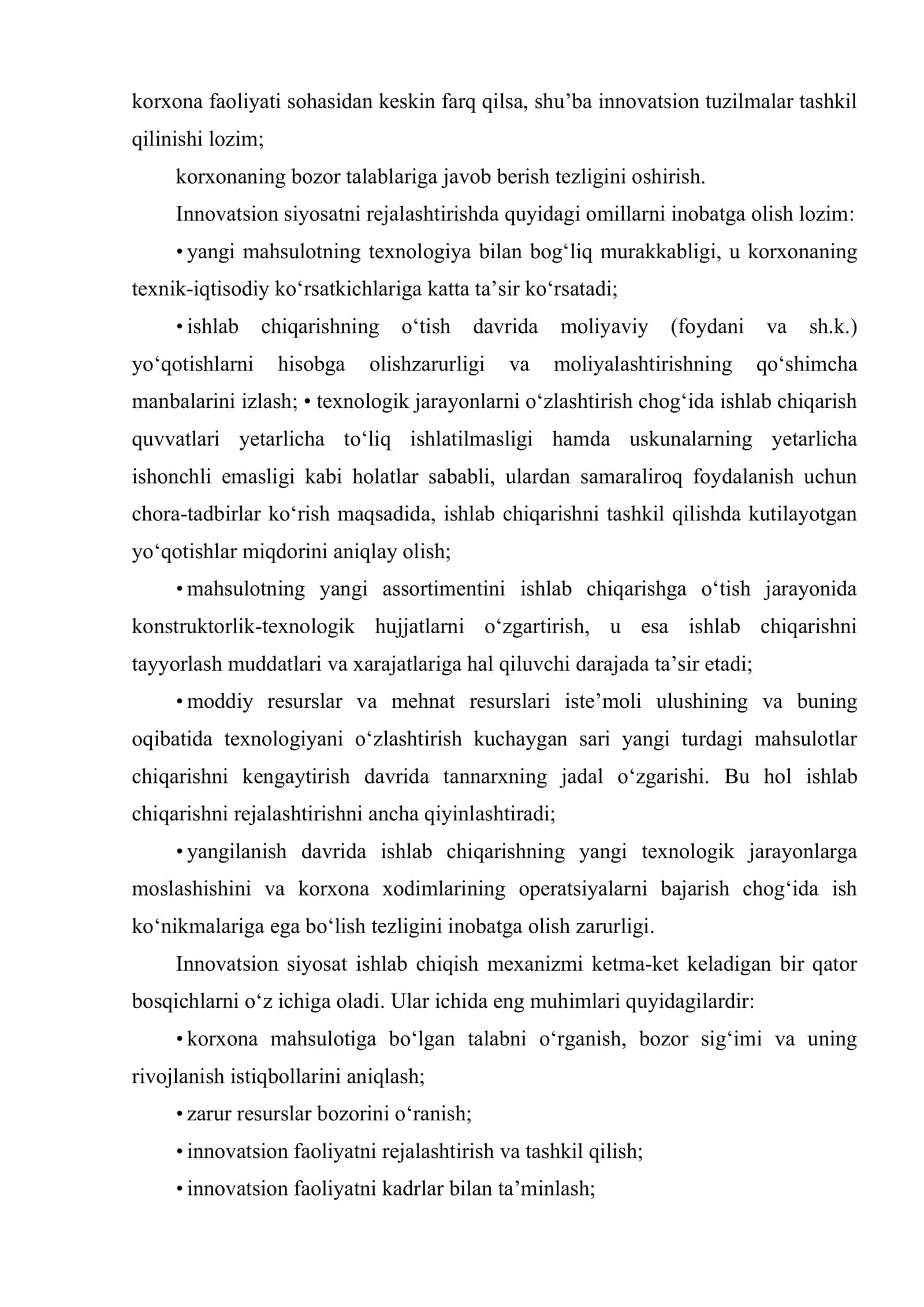 Iqtisodiyotni erkinlashtirish sharoitida innovatsion tashkilotlarning xususiyatlar 3