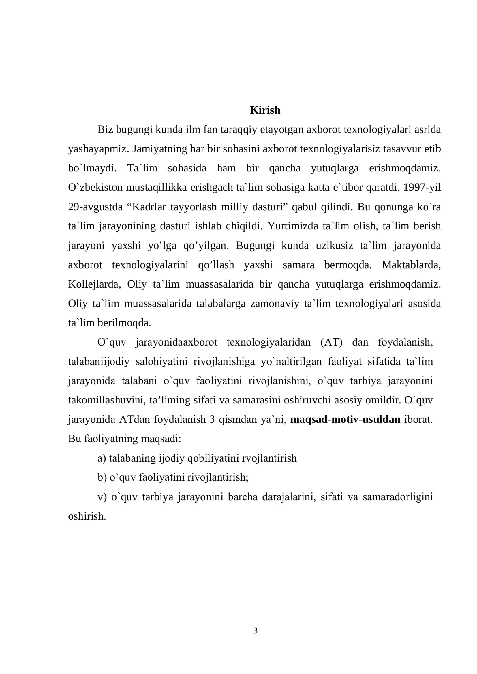 Ta’limda axborot texnologiyalari va vositalari 3