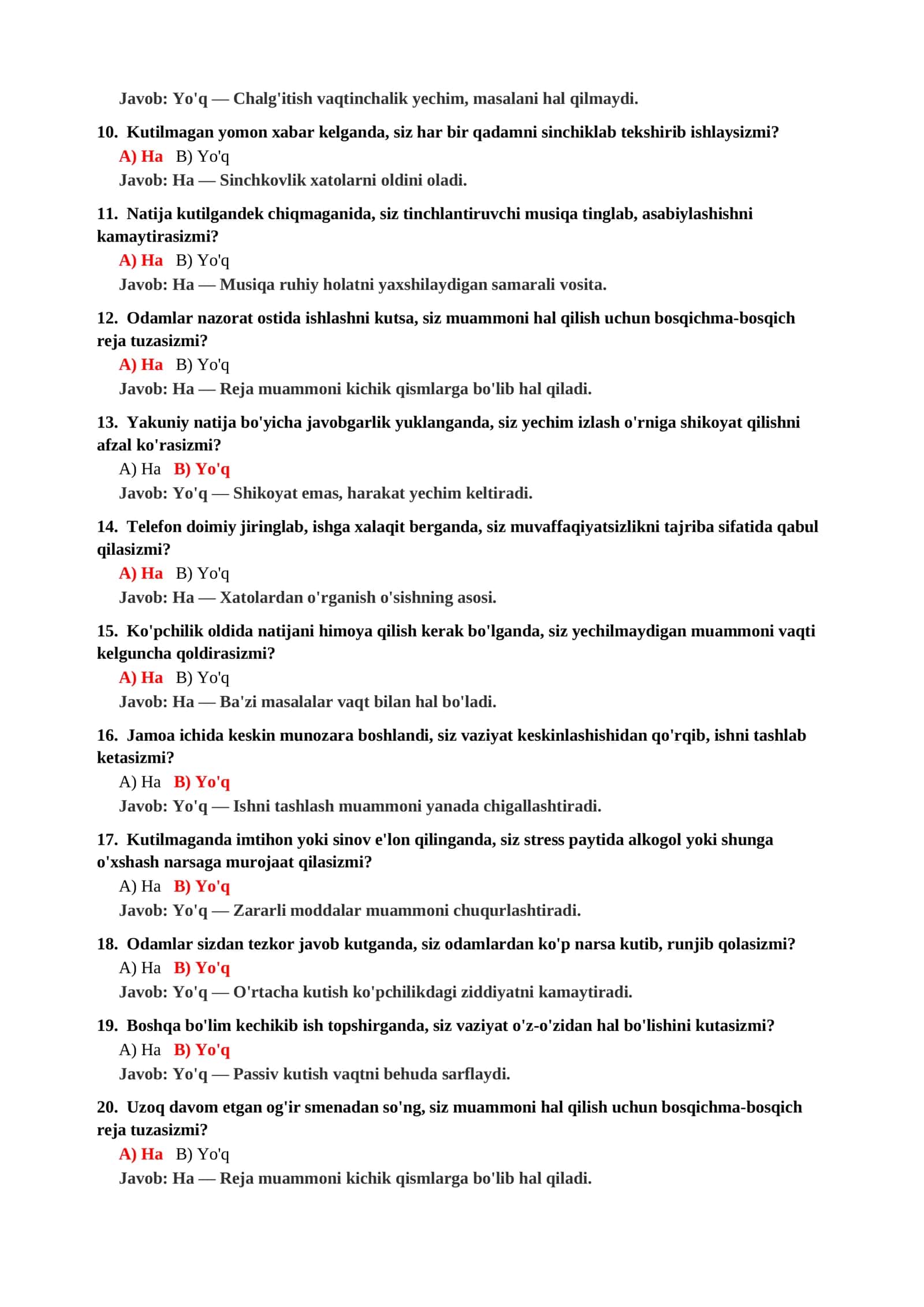 EKSPERIMENTAL PSIXOLOGIYA FANIDAN TESTLAR 3