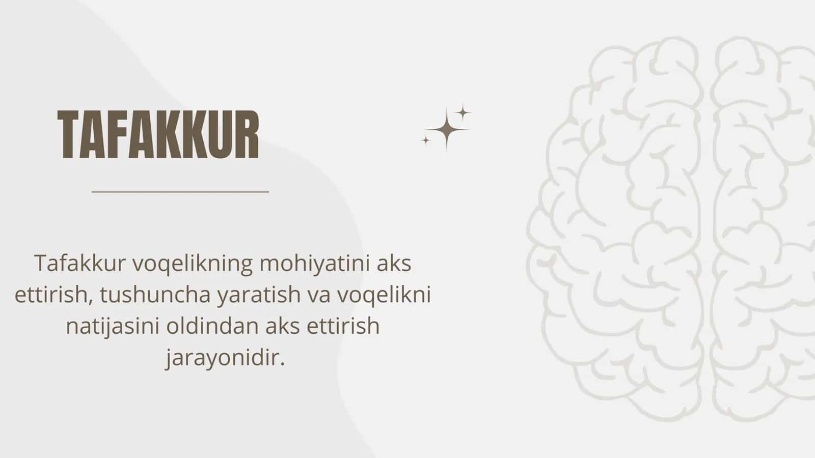 Tafakkur aqliy bilish jarayonida 3