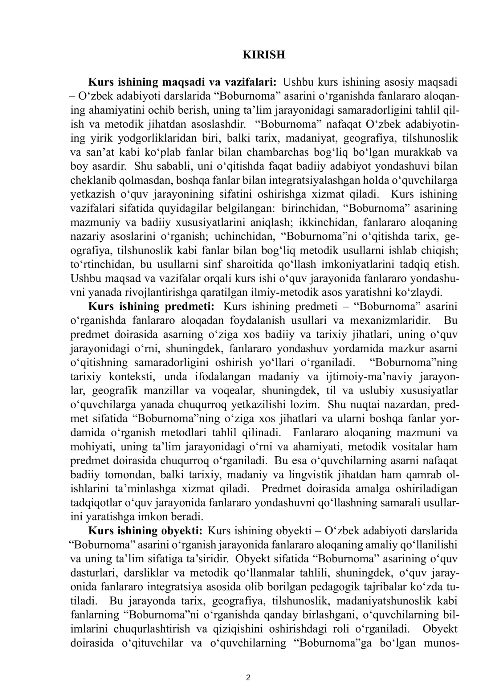 O'ZBEK ADABIYOTINI O'QITISH METODIKASI FANIDAN TAYYORLAGAN 3