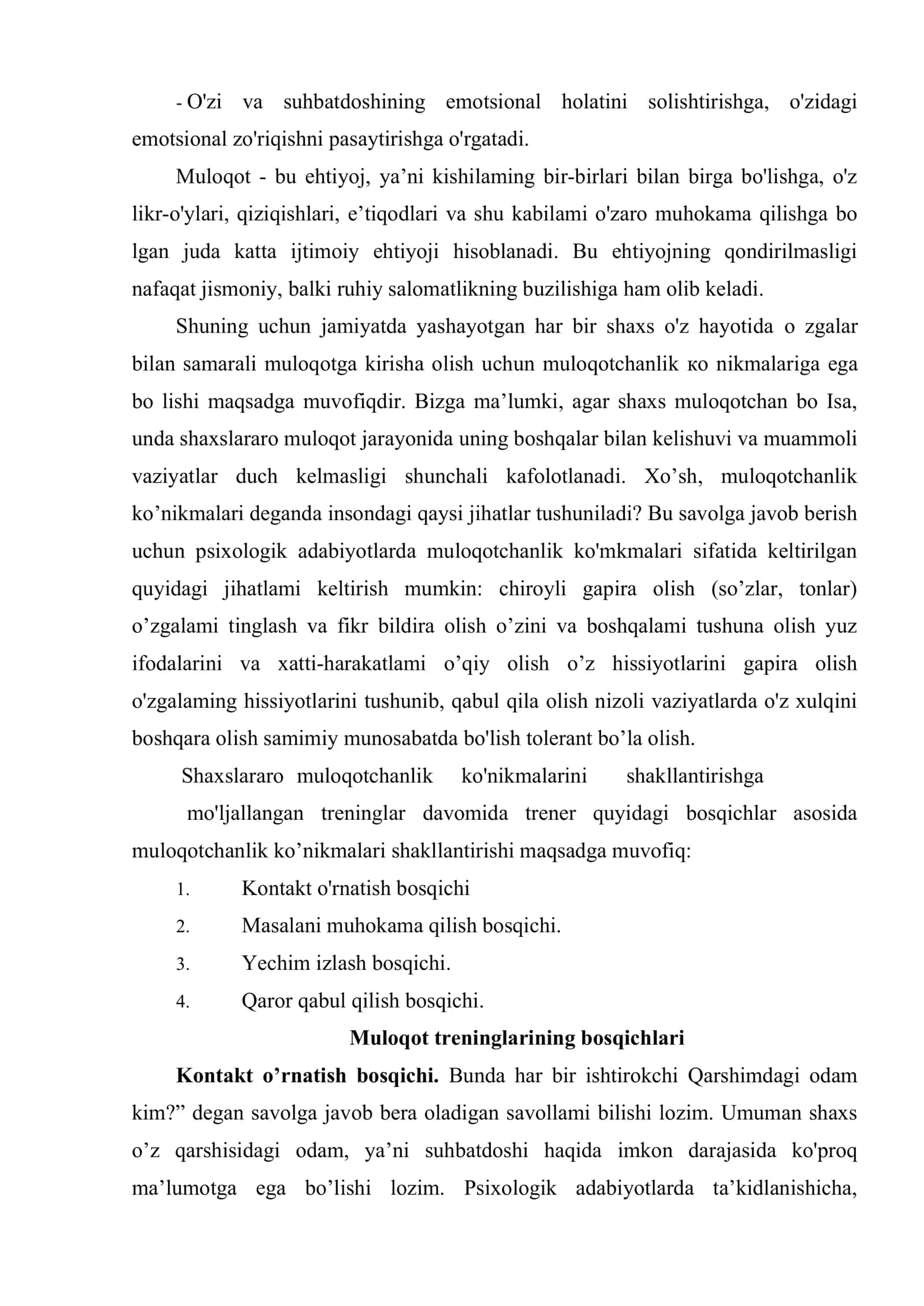 Muloqot treningi 3