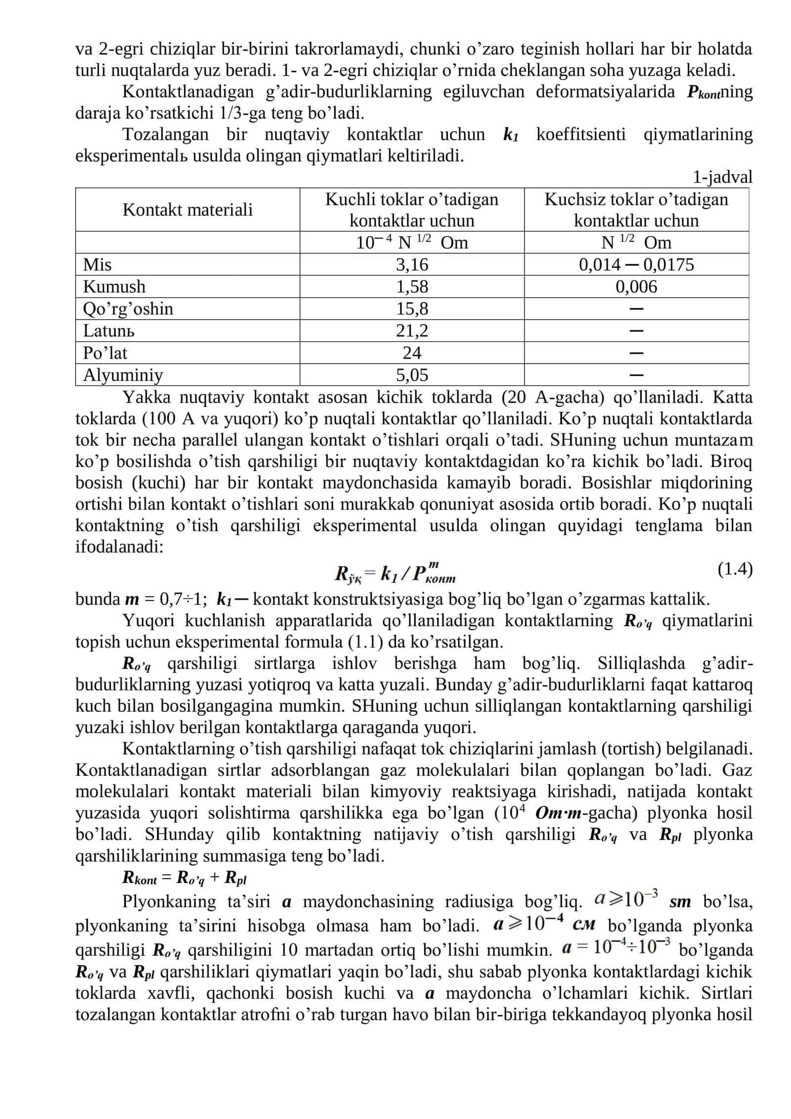 Elektr kontaktlari 3