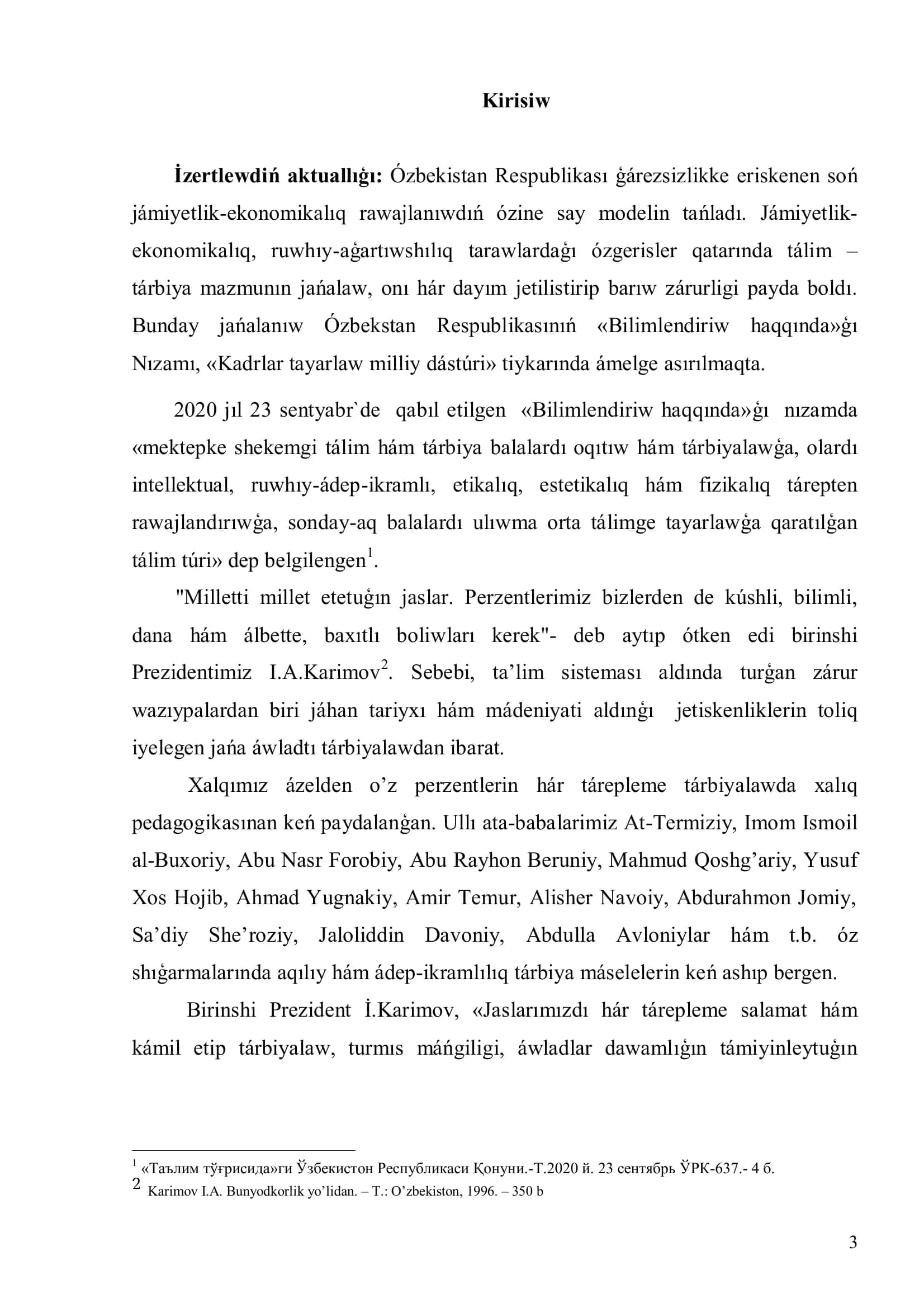 Pitkeriw qanigelik jumısı 3