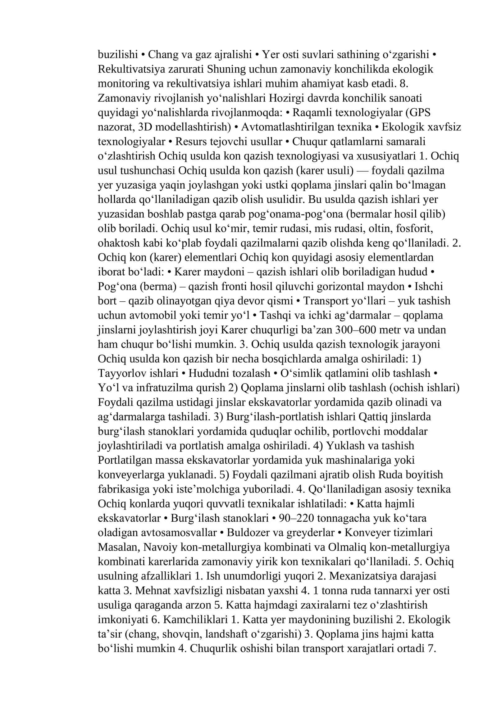 Kon qazish usullari 3