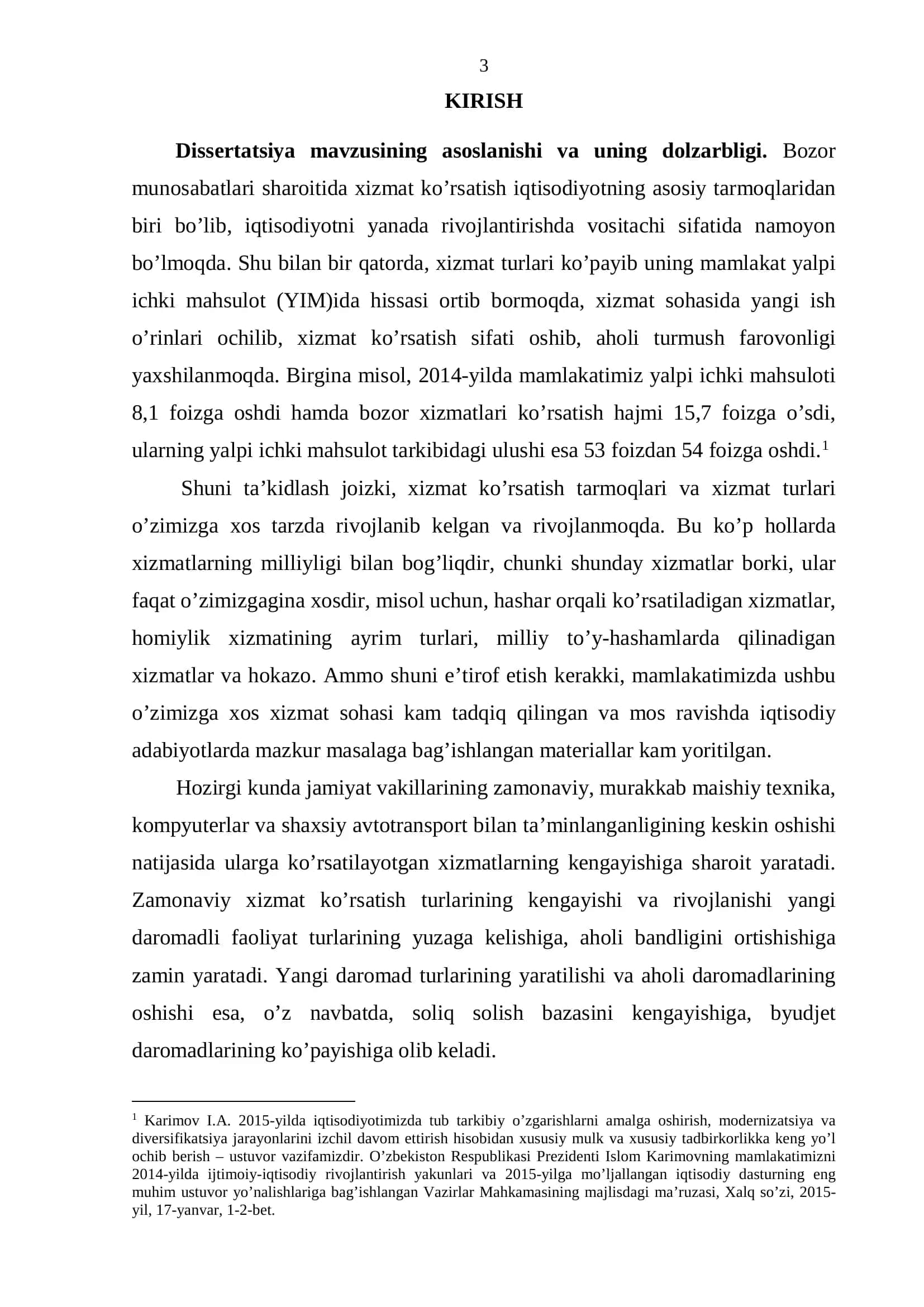 IQTISODIYOTNI MODERNIZATSIYA QILISH SHAROITIDA XIZMAT KO’RSATISH KORXONALARI MOLIYASINI SAMARALI TASHKIL ETISH MASALALARI 3