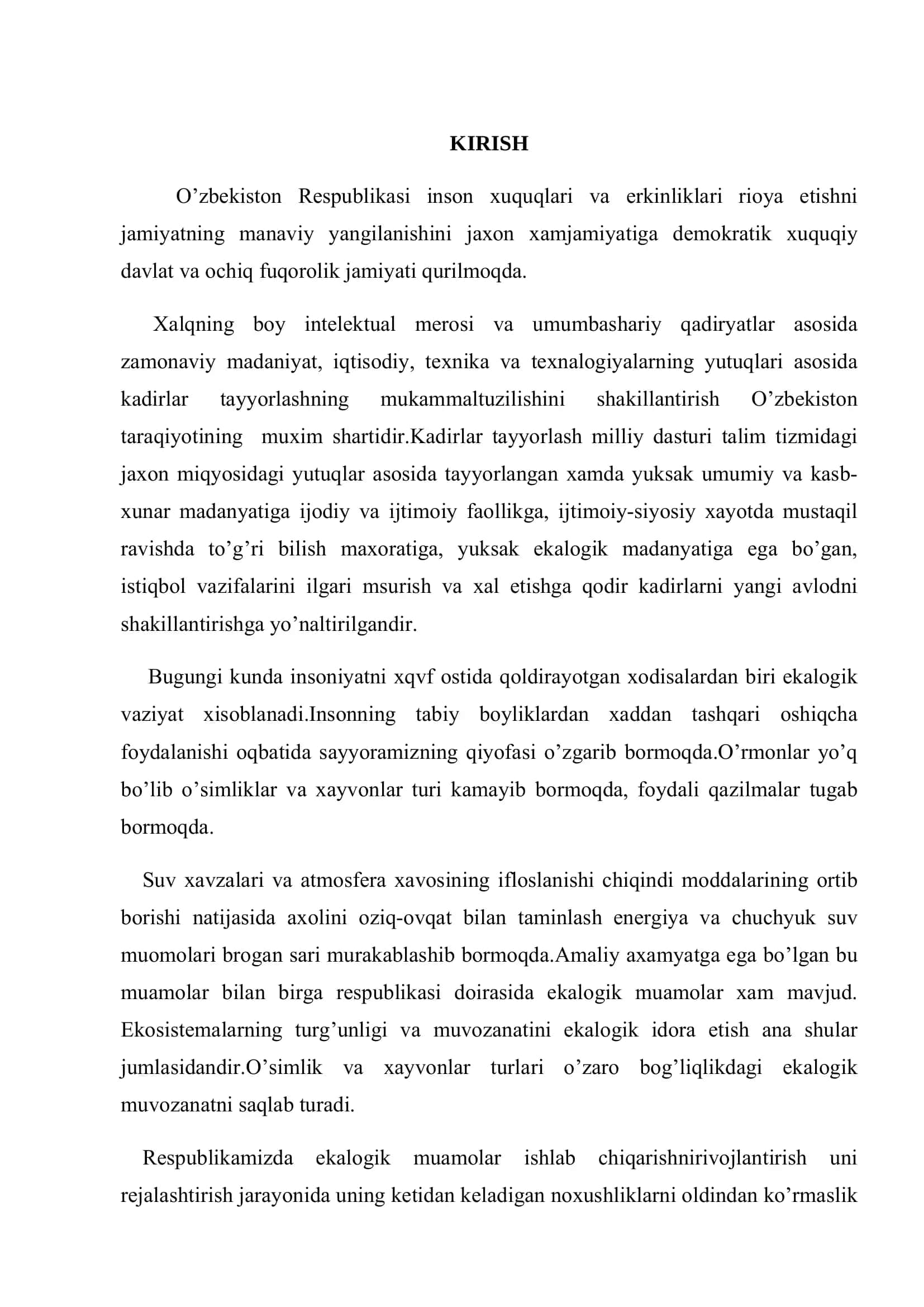 O’quvchilarini talim jarayjinda ekologik madanyatini oshirishning nazariy asoslari 3