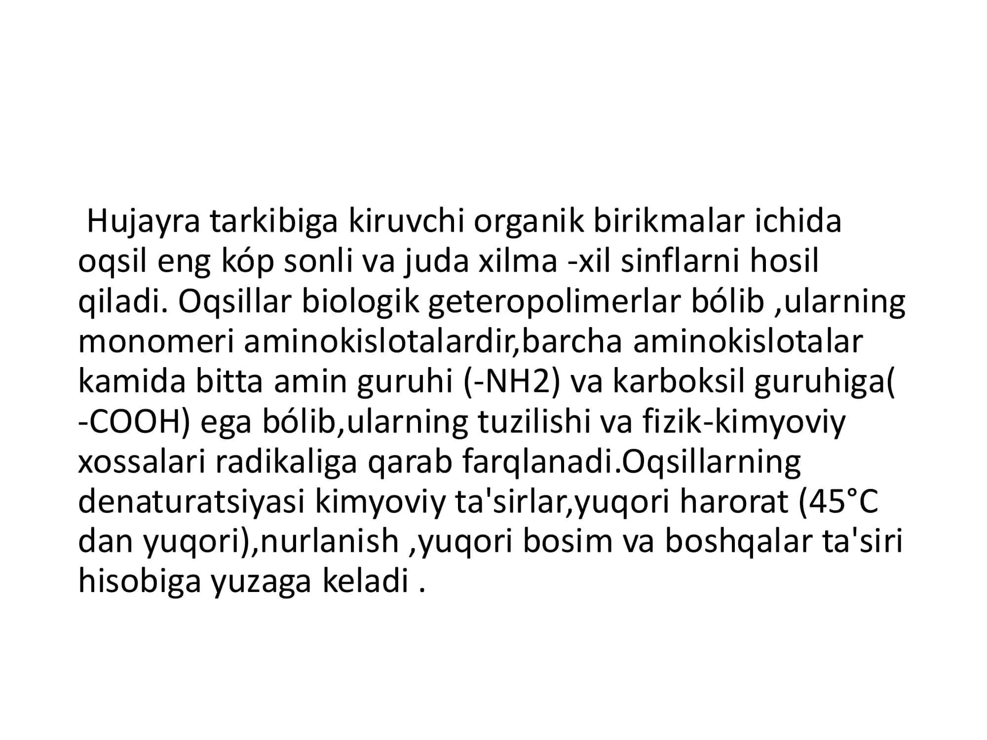 Asosiy ozuqaviy moddalar oqsillar, yogʻlar, karbon suvlar, mineral moddalar 3