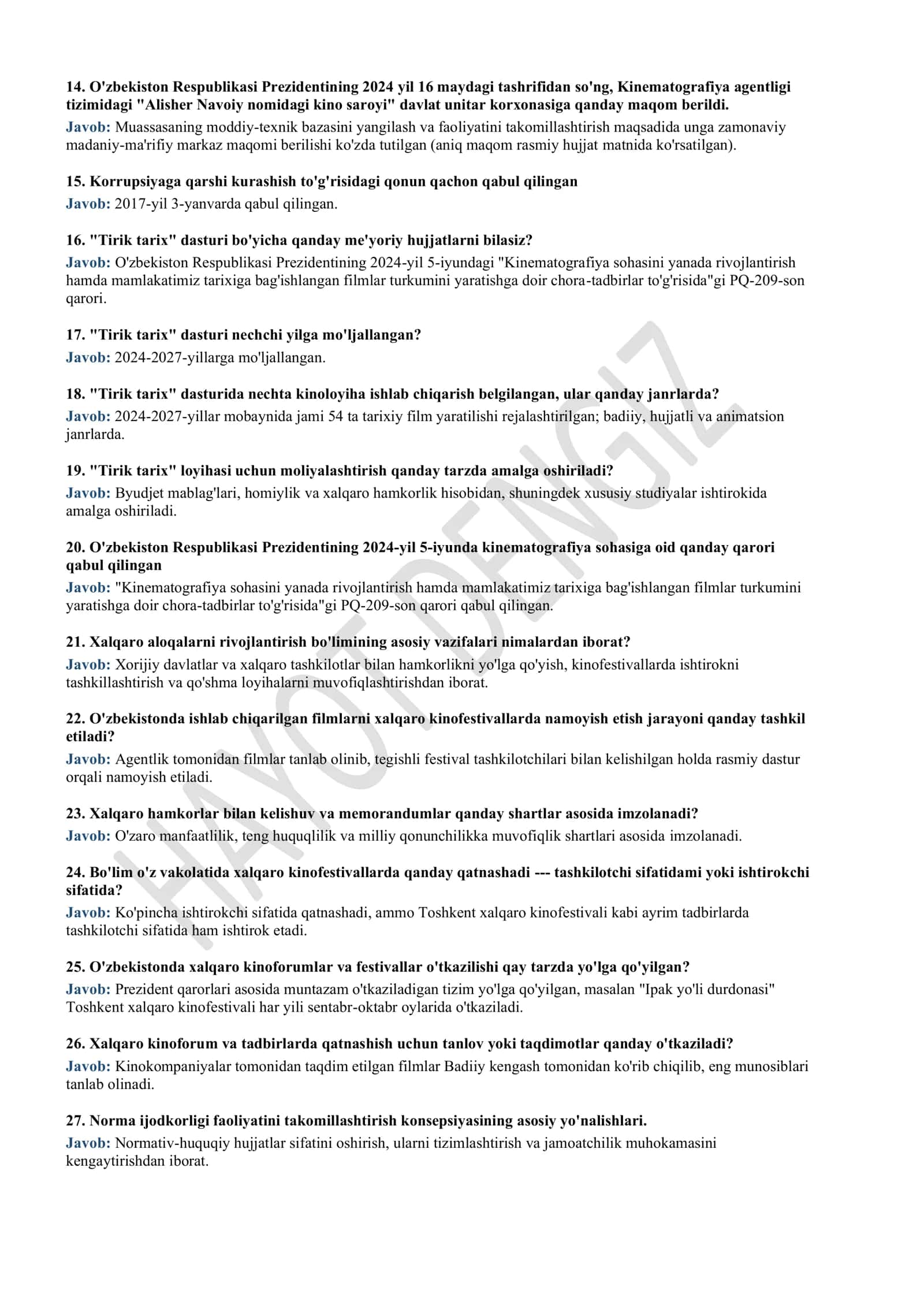 SUHBAT SAVOLLARI 3