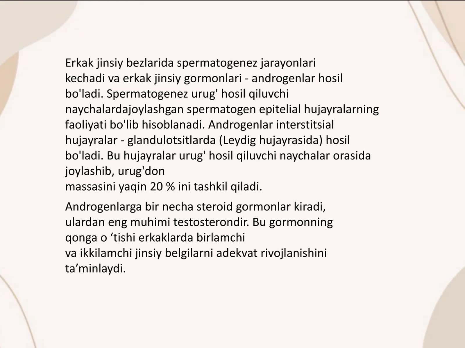 Jinsiy bezlarning endokrin qismi 3
