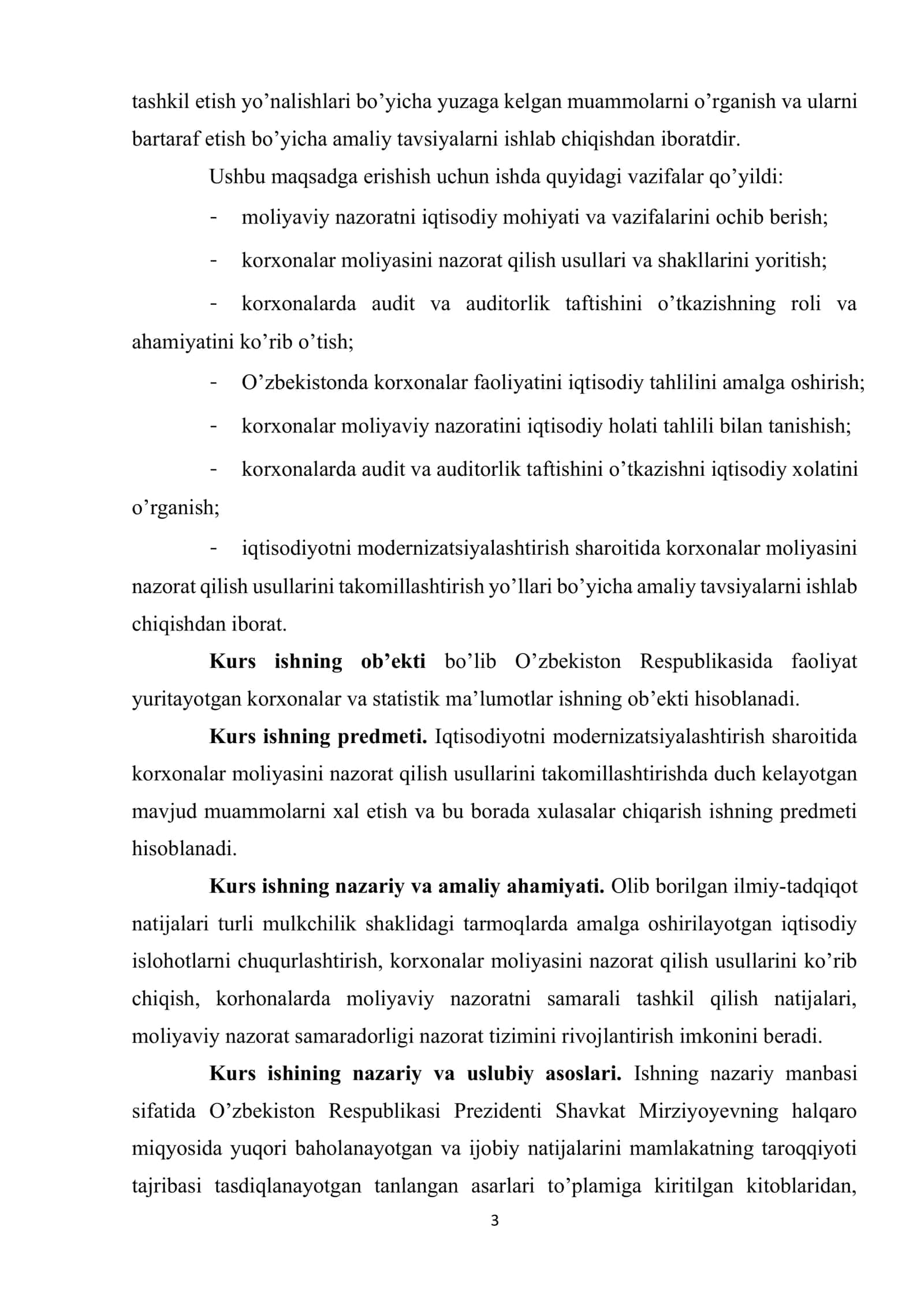 Moliyaviy nazoratni amalga oshirish usullari, shakllari va turlari 3