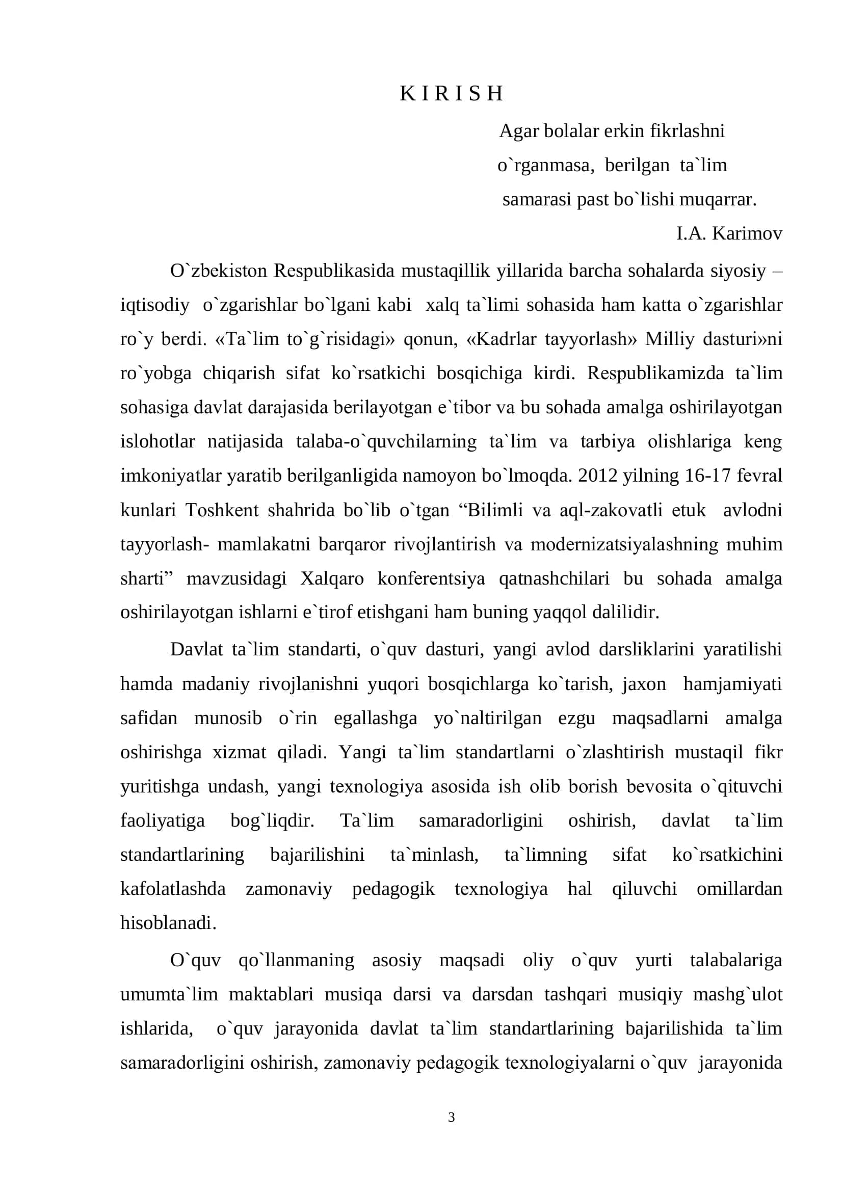 Umumta’lim maktablarida musiqa darslarini innovatsion metodlar bilan o’tish usullari 3