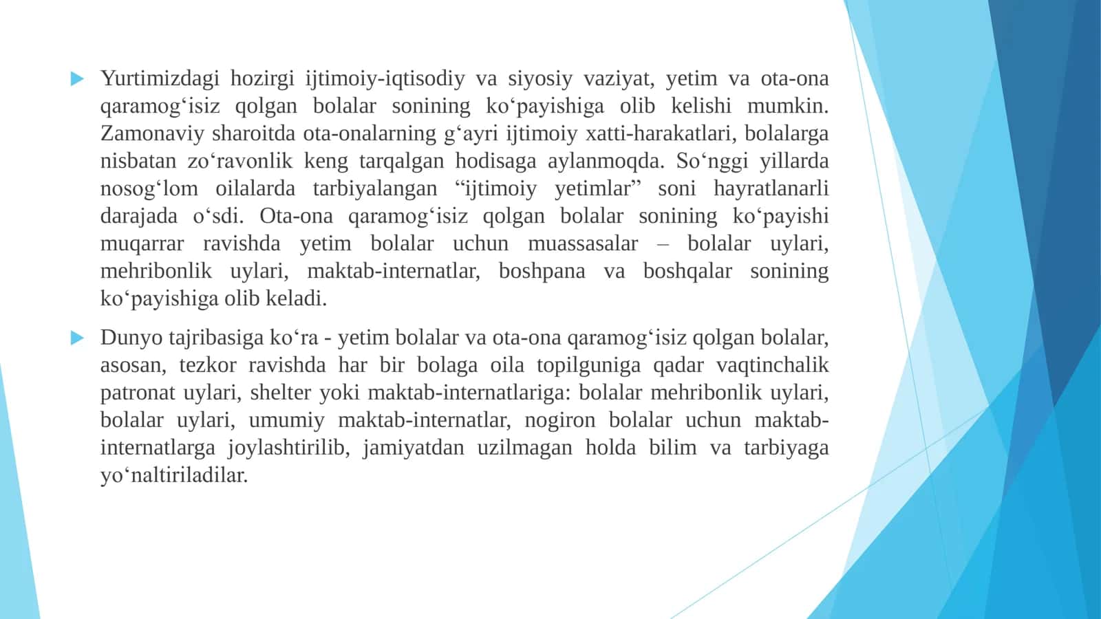 Yetim va ota ona qaramog‘isiz qolgan bolalarni ijtimoiy himoya qilishda AQSh tajribasi 3