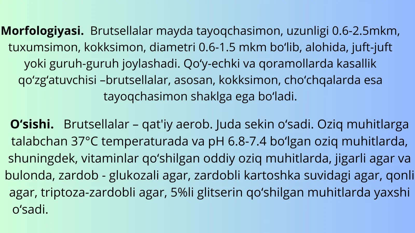 Zoonoz yuqumli kasallik qo‘zg‘atuvchilari (Yersinia pestis, Francisella tularensis, Bac. anthracis, Brucella bakteriyalar avlodi) 3