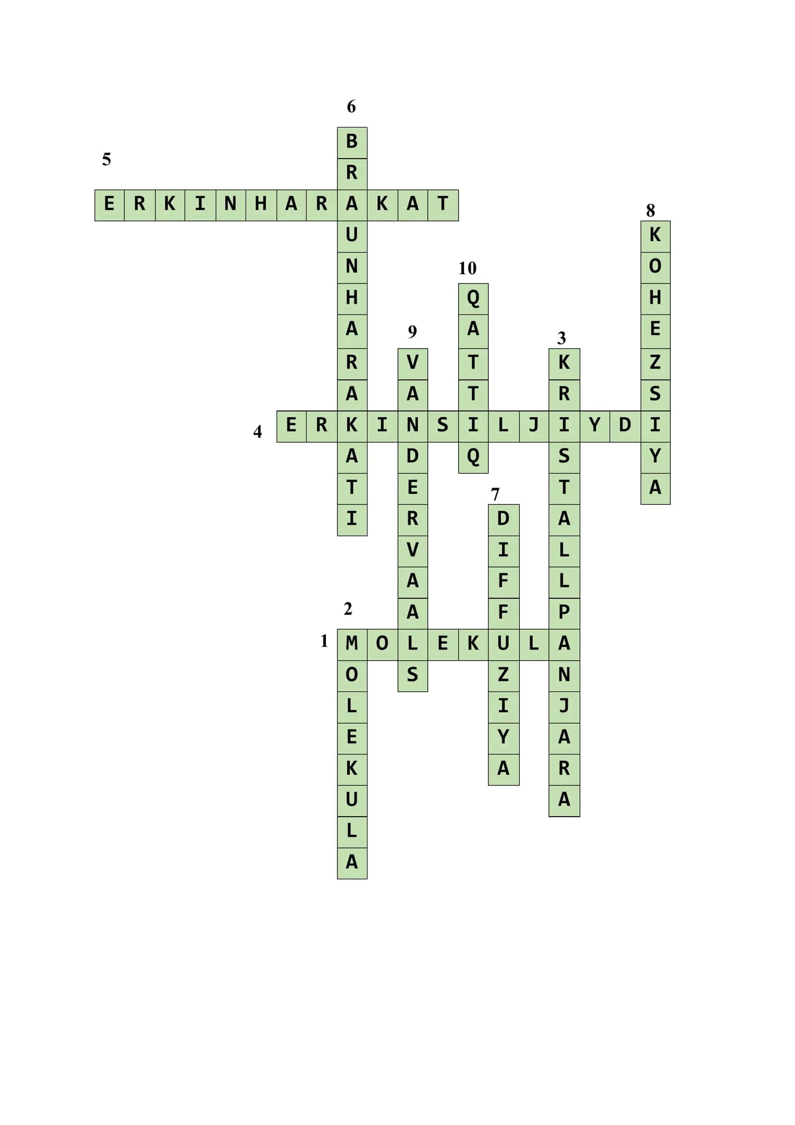 KRASSVORD SAVOLLARI 3