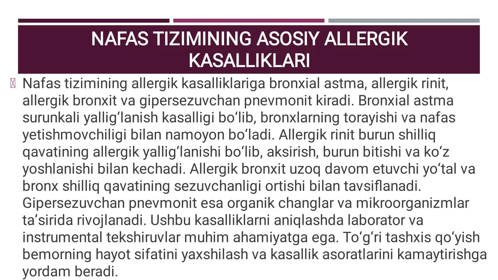 NAFAS TIZIMINING ALLERGIK KASALLIKLARI ZAMONAVIY LABORATOR VA INSTRUMENTALTEKSHIRISH USULLARI 3