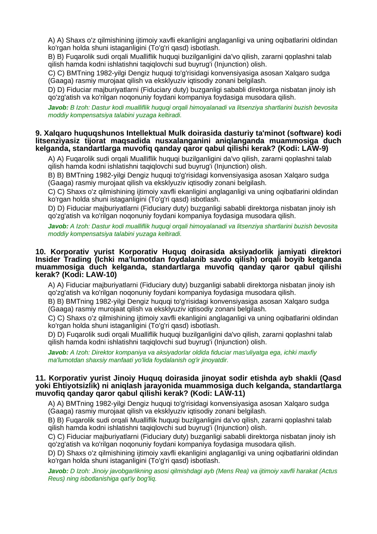 MILLIY SERTIFIKAT TESTLARI 3