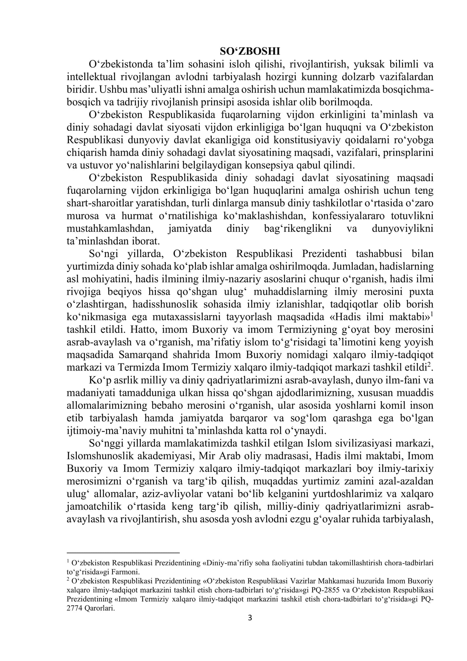 HADISLARDA TARIXIY VOQEALAR 3