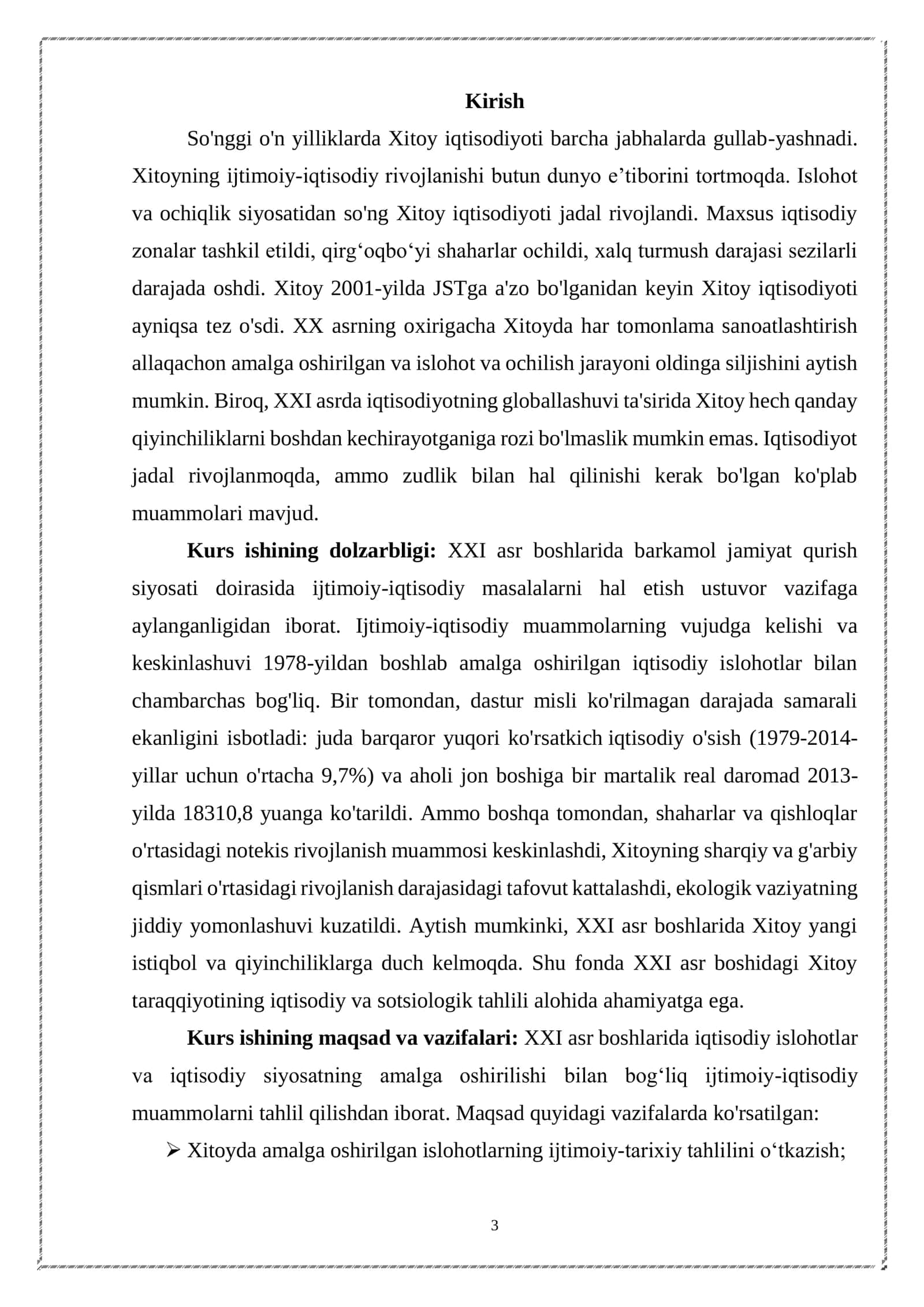 Xitoy Xalq Respublikasining 1980-2020 yillardagi iqtisodiy rivojlanishi. ''Xitoy sotsializmi'' 3