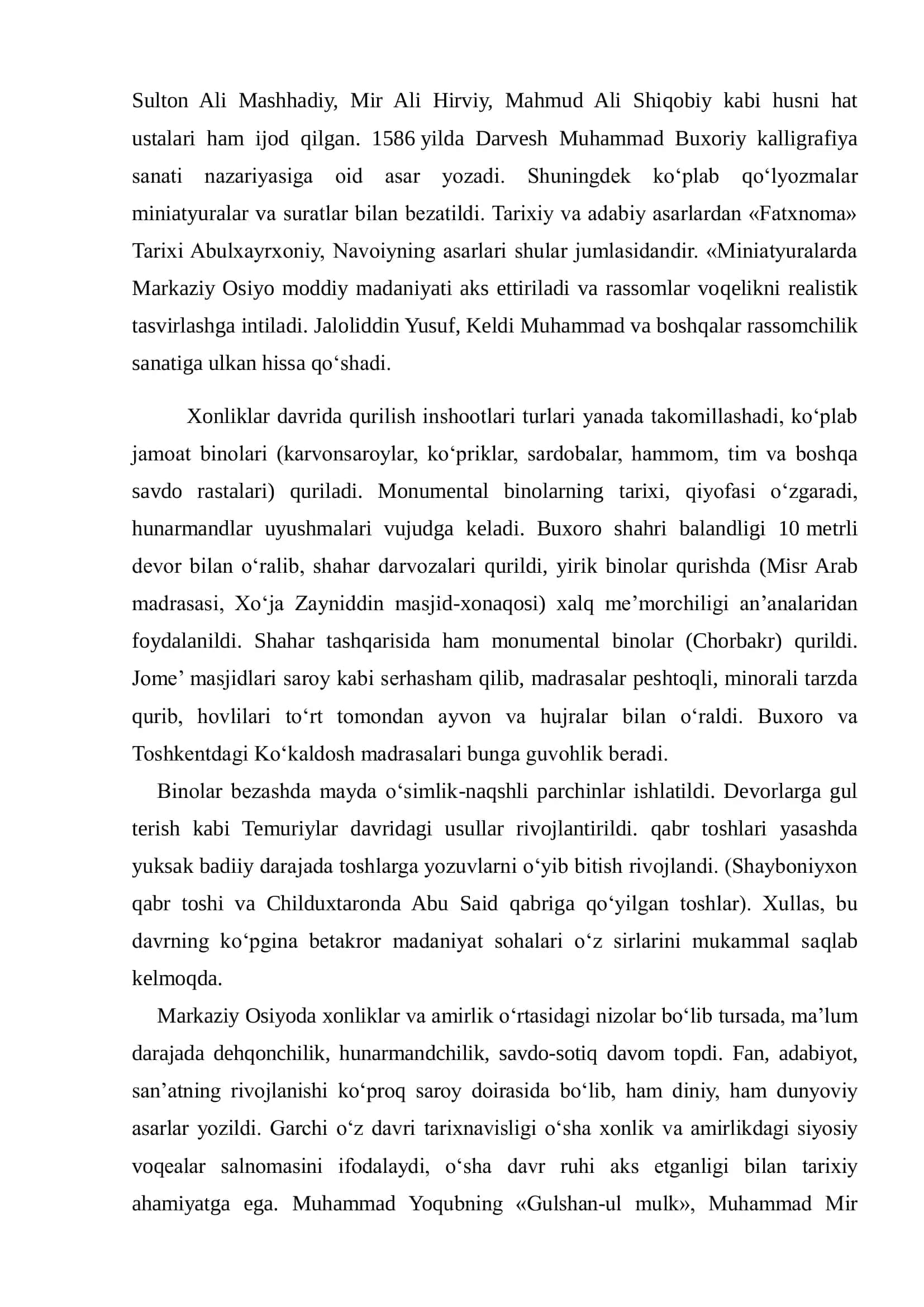 XVII-XX asrlarda Markaziy Osiyo madaniyati 3