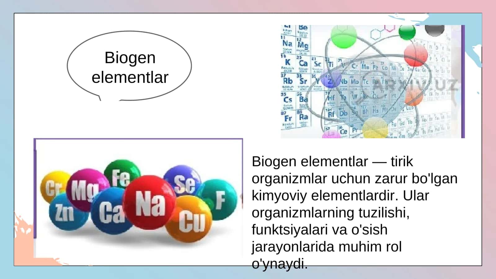Biogen elementlar 3