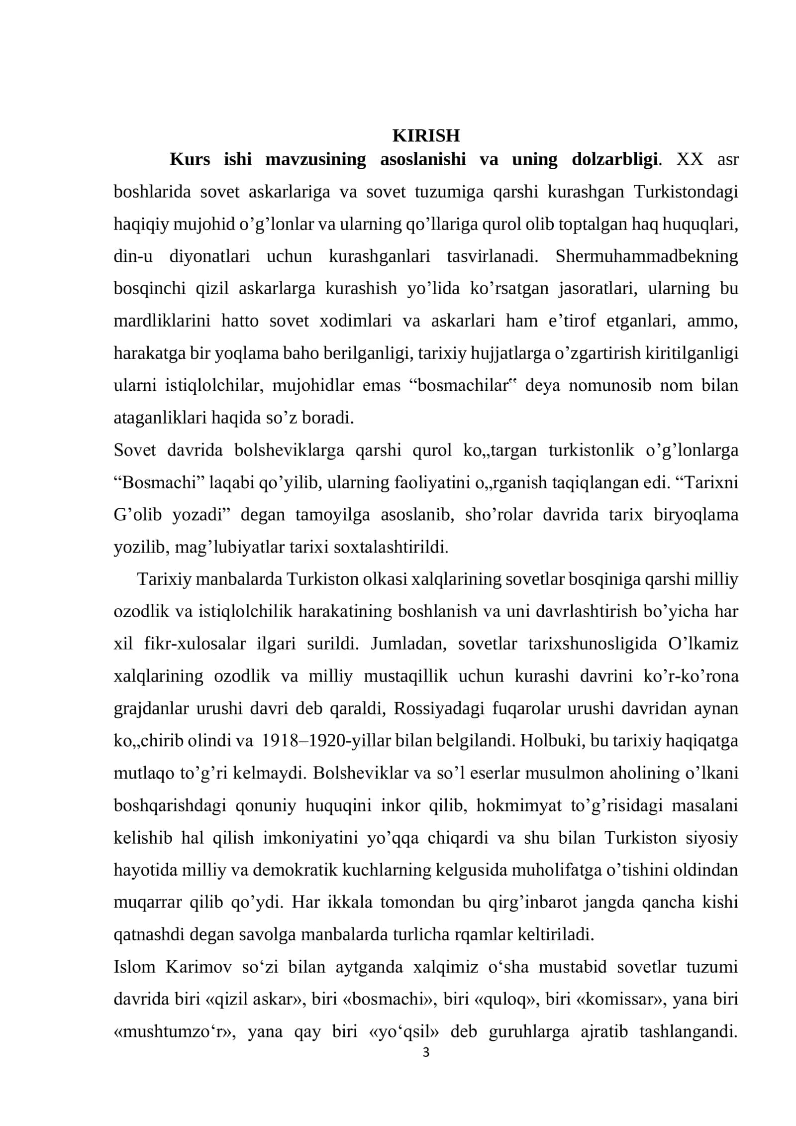 Turkiston mintaqasidagi istiqlolchilik harakatining yo'lboshchilari faoliyati (qo'raboshi Shermuhammadbek hayoti va faoliyati misolida) 3
