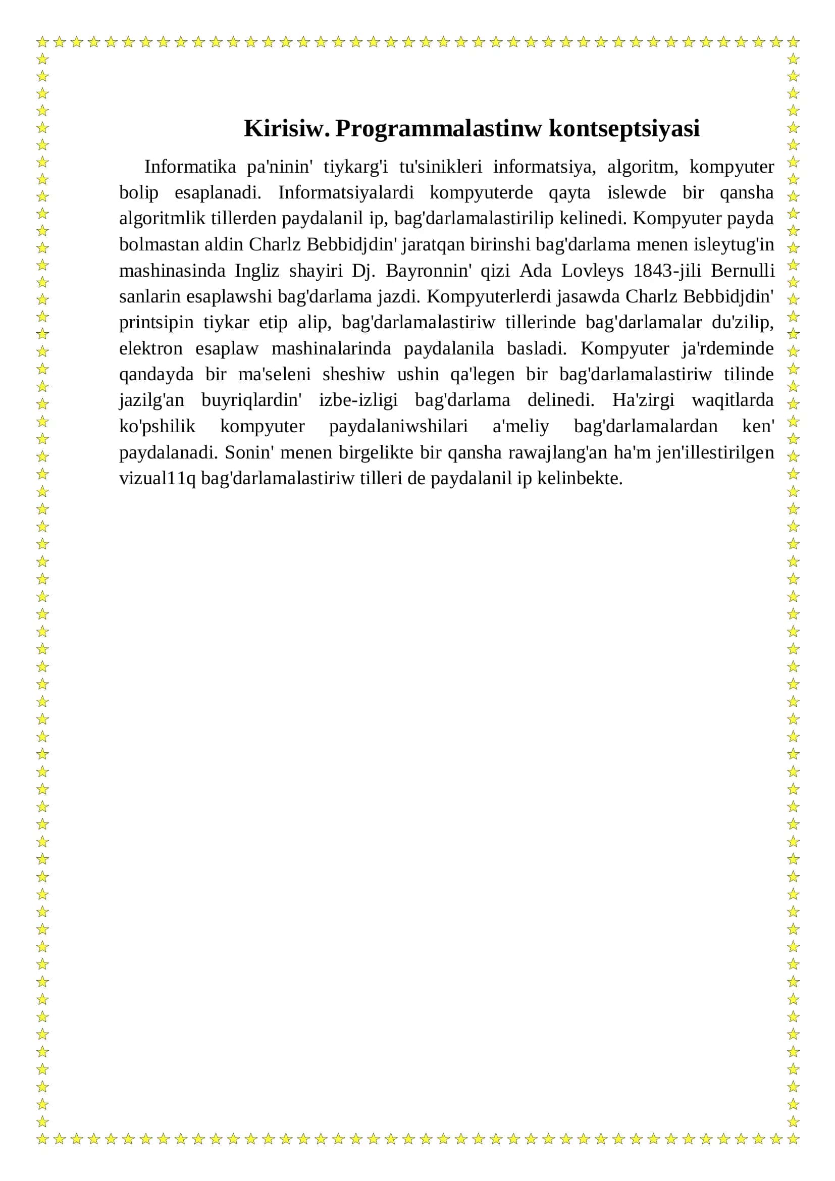 Programmalastinw kontseptsiyasi 3