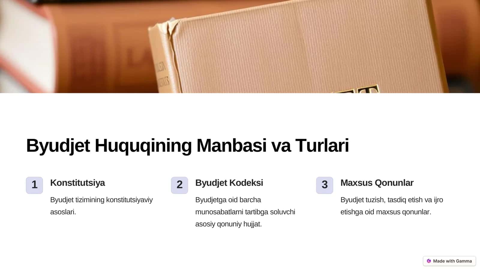 Byudjet huquqi va predmeti 3