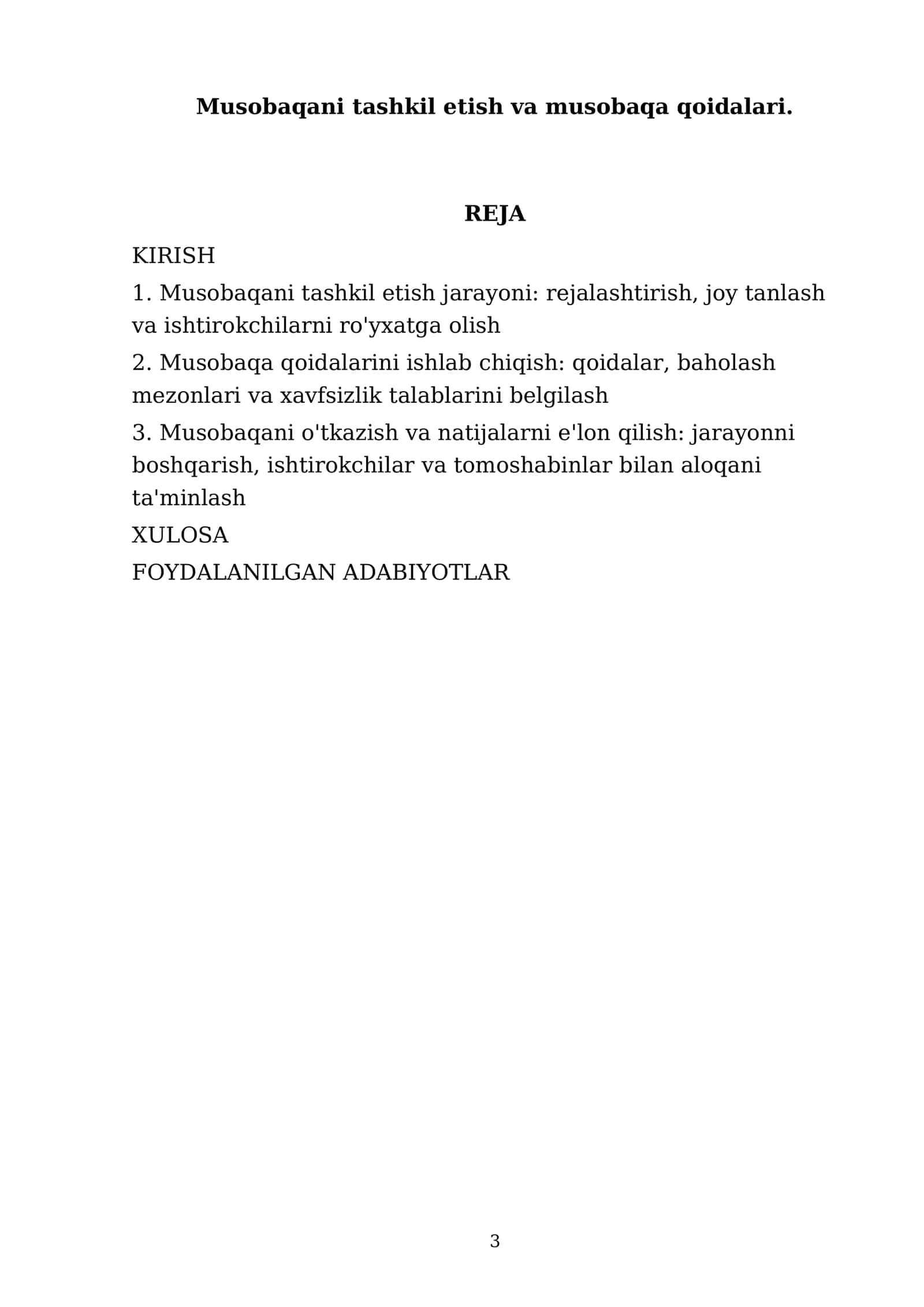 Abdupattayov Alisherning gimnastika va uni o'qitish metodikasi fanidan tayyorlagan 3