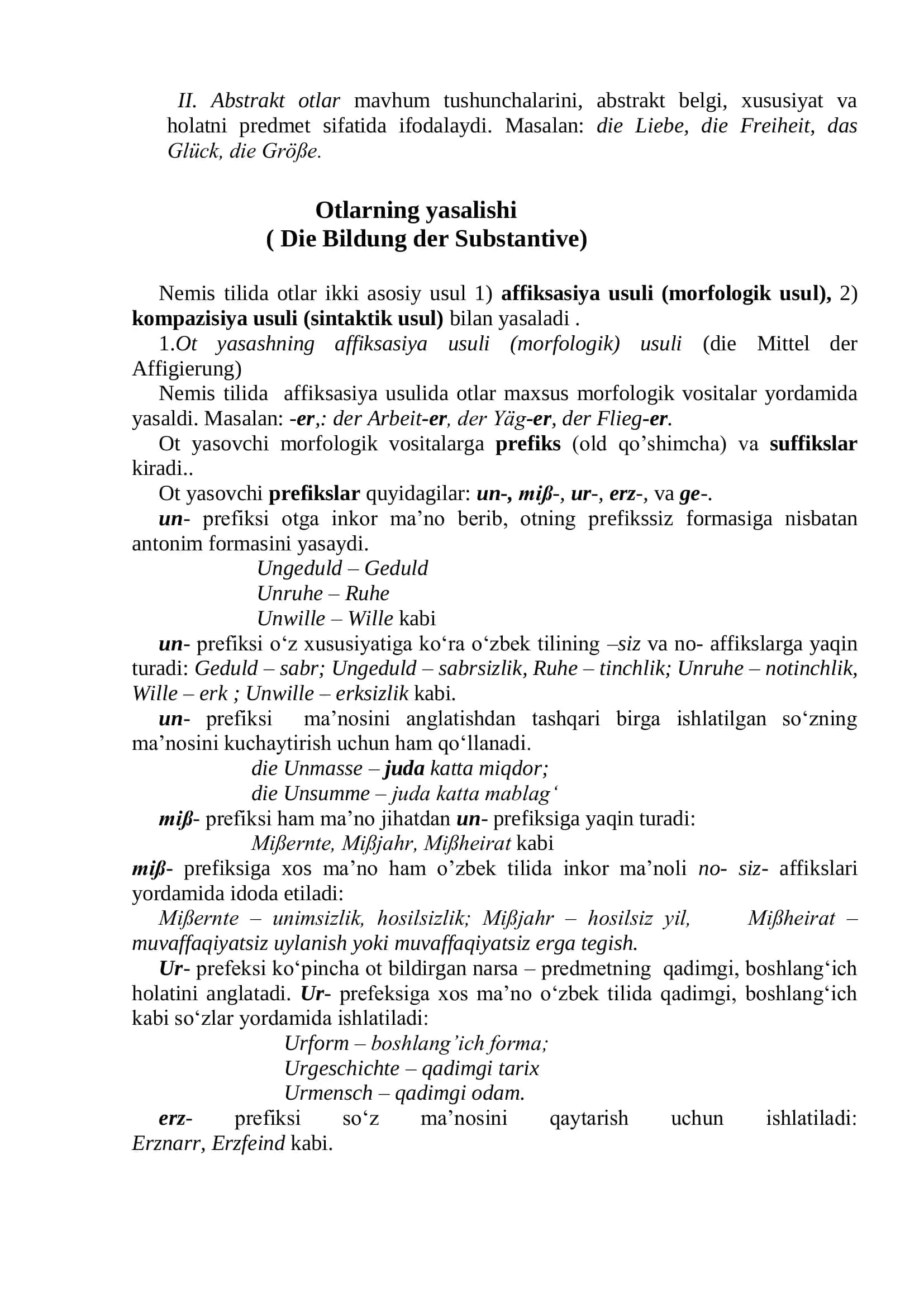 Das Substantiv 3
