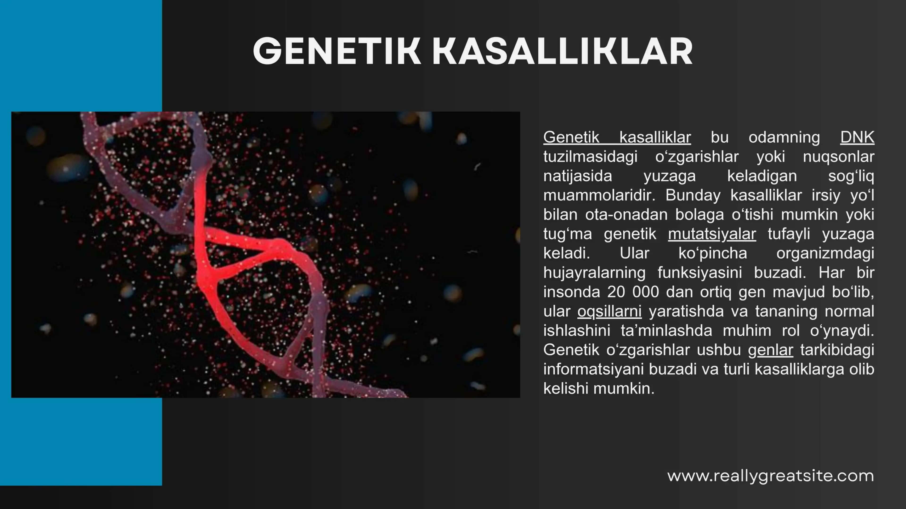 Genetik va Irsiy kasalliklar haqida tushuncha 3