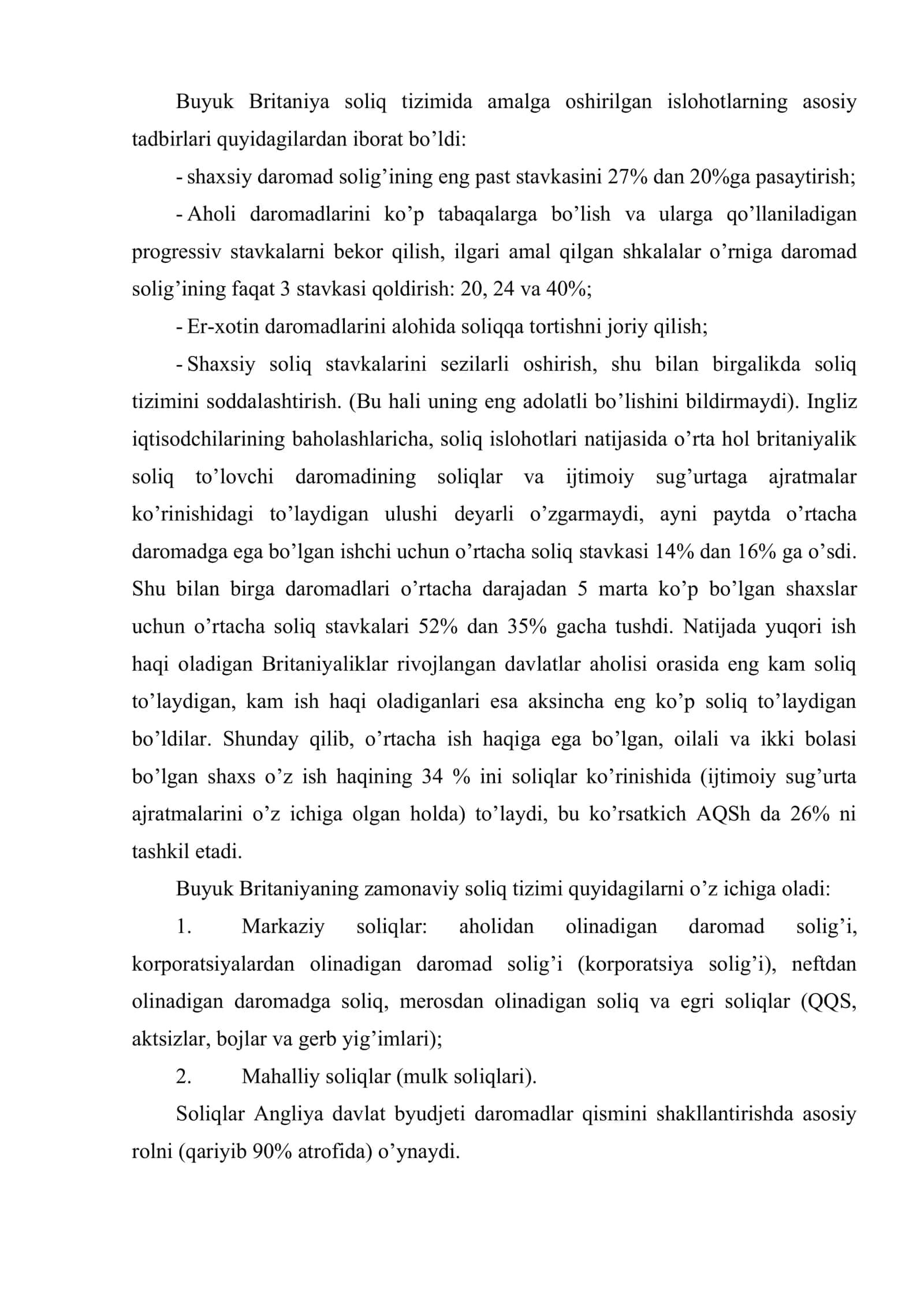 Buyuk Britaniya soliq tizimini tuzilishi 3