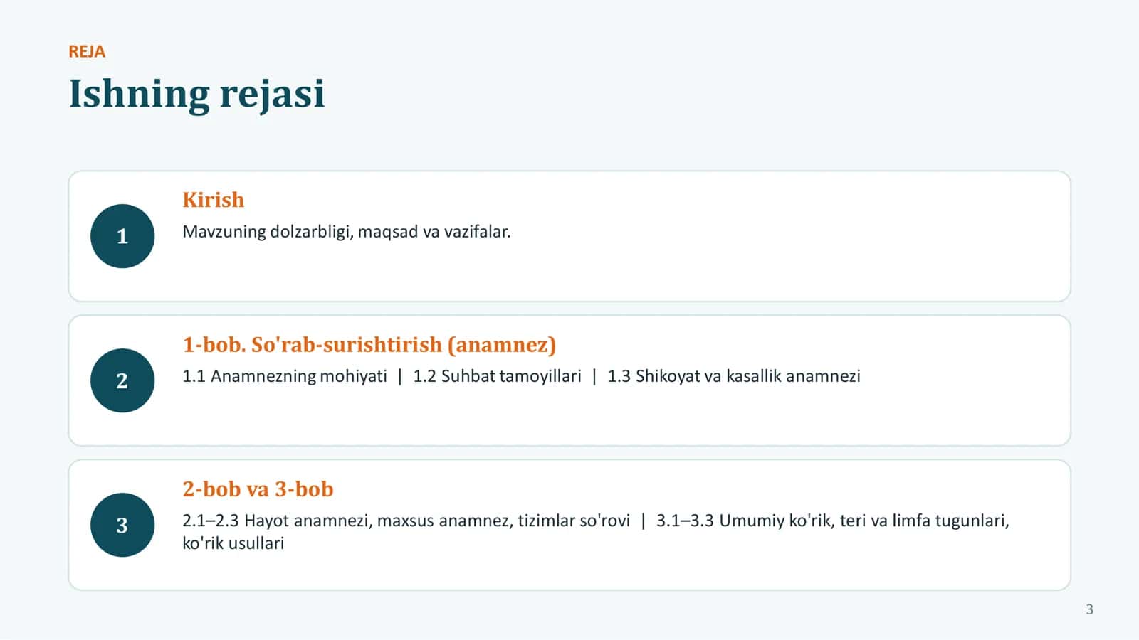 Bemorlarni ko'zdan kechirish va so'rab-surishtirish 3