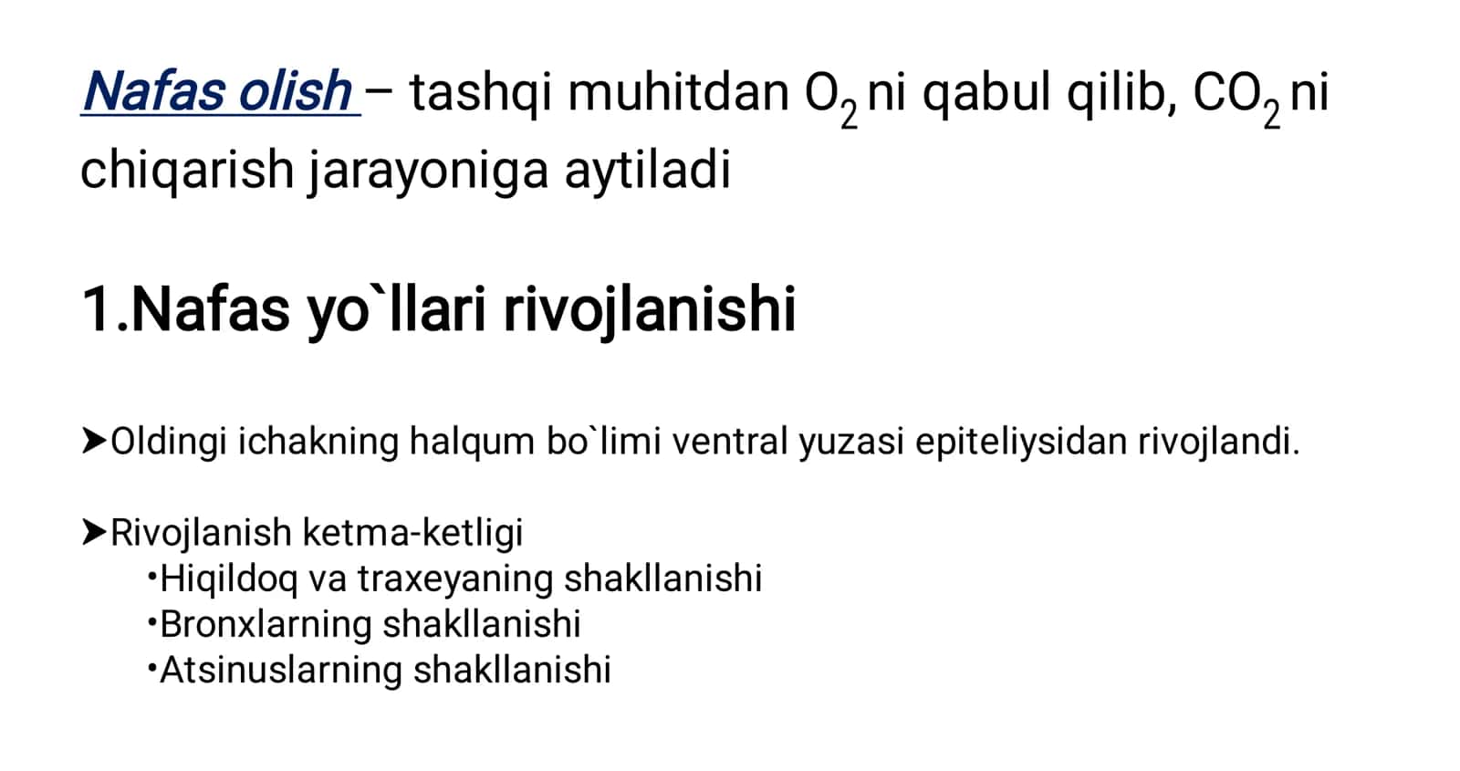 NAFAS OLISH SISTEMASI GISTOLOGIYA AZAMAT RAHMONOV 2022-YIL 3