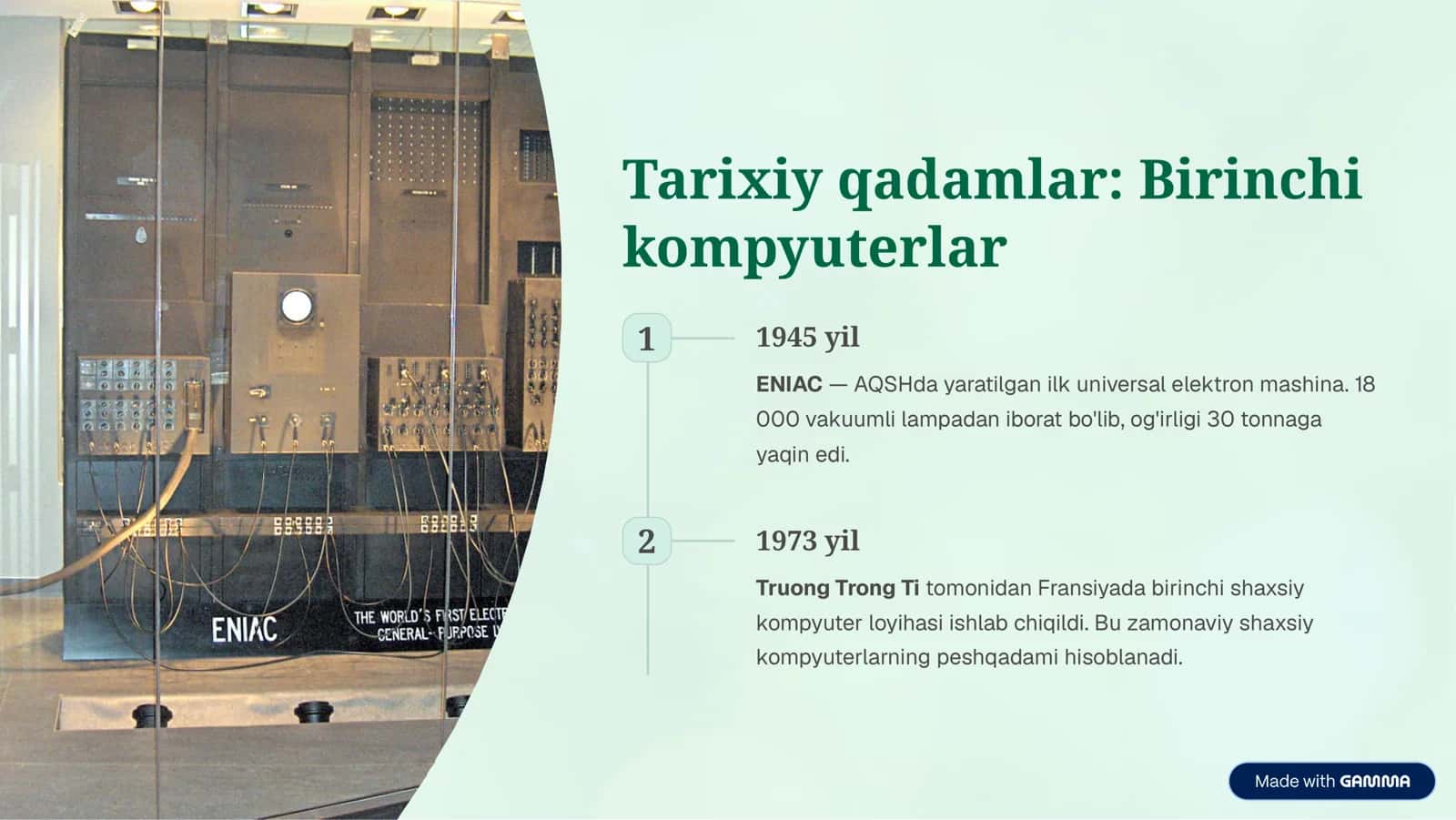 KOMPYUTER QURILMALARI VA DASTURIY TA’MINOT: INFORMATIKA FANIDAN TAQDIMOT 3