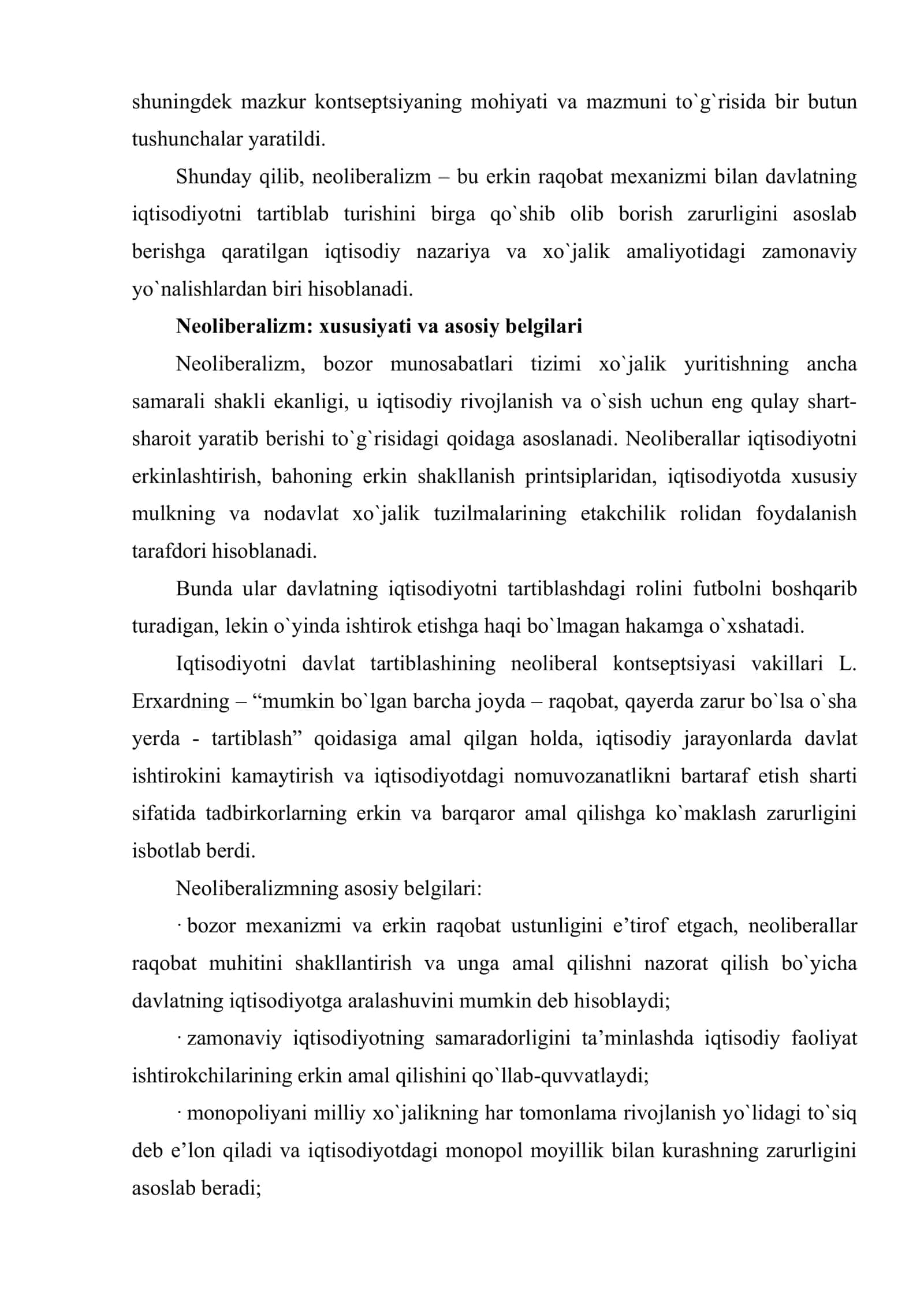 Neoliberalizm va ijtimoiy bozor xo`jaligi 3